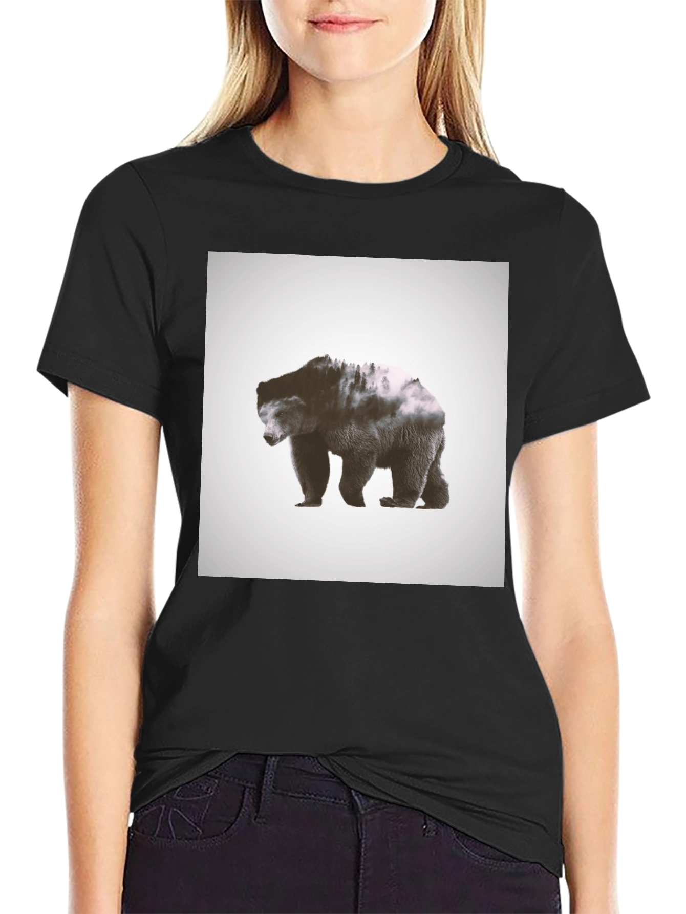Black Bear Nature T-Shirt view 2