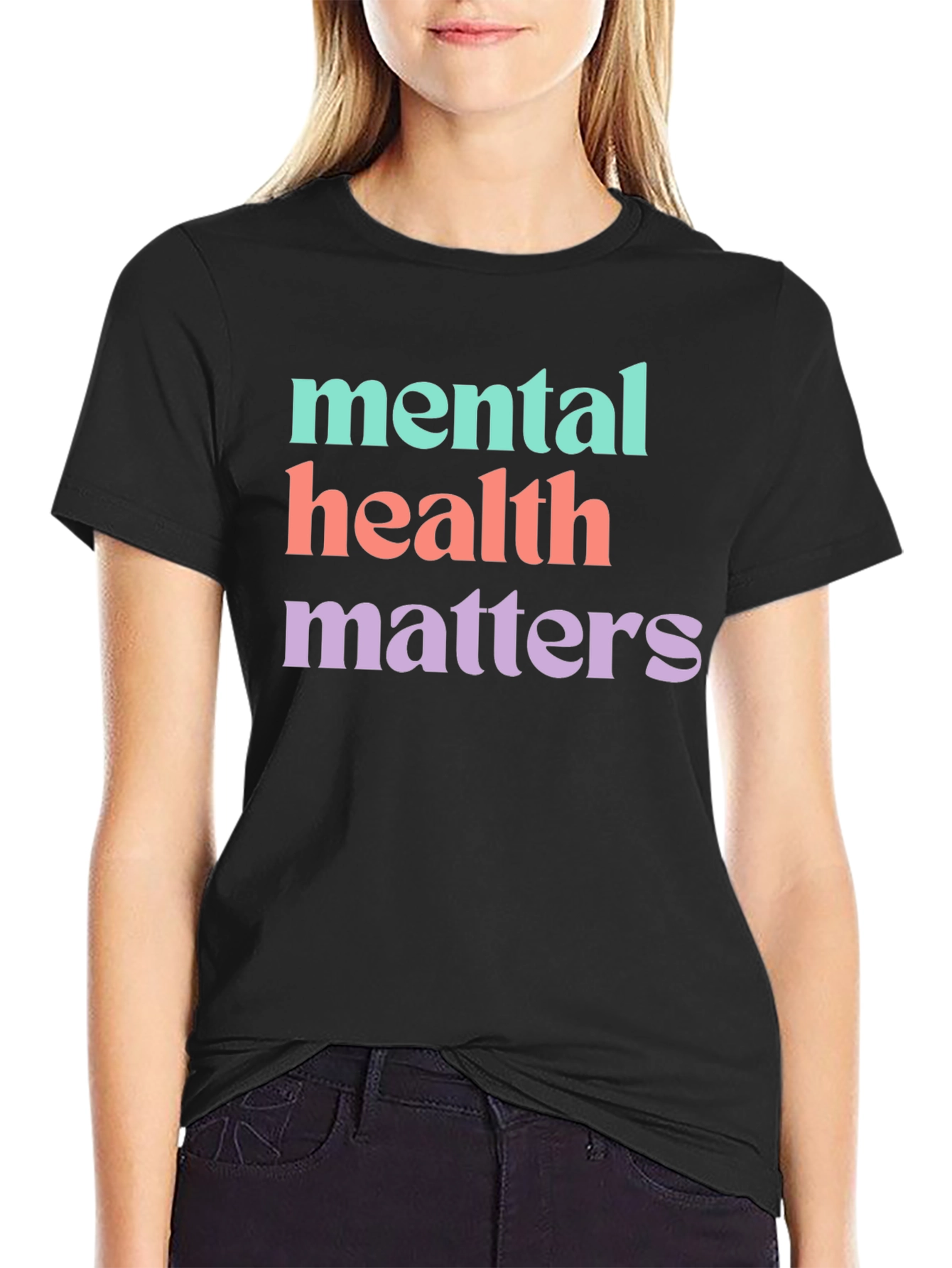 Black Mental Health Matters T-Shirt - Stylish Awareness view 2
