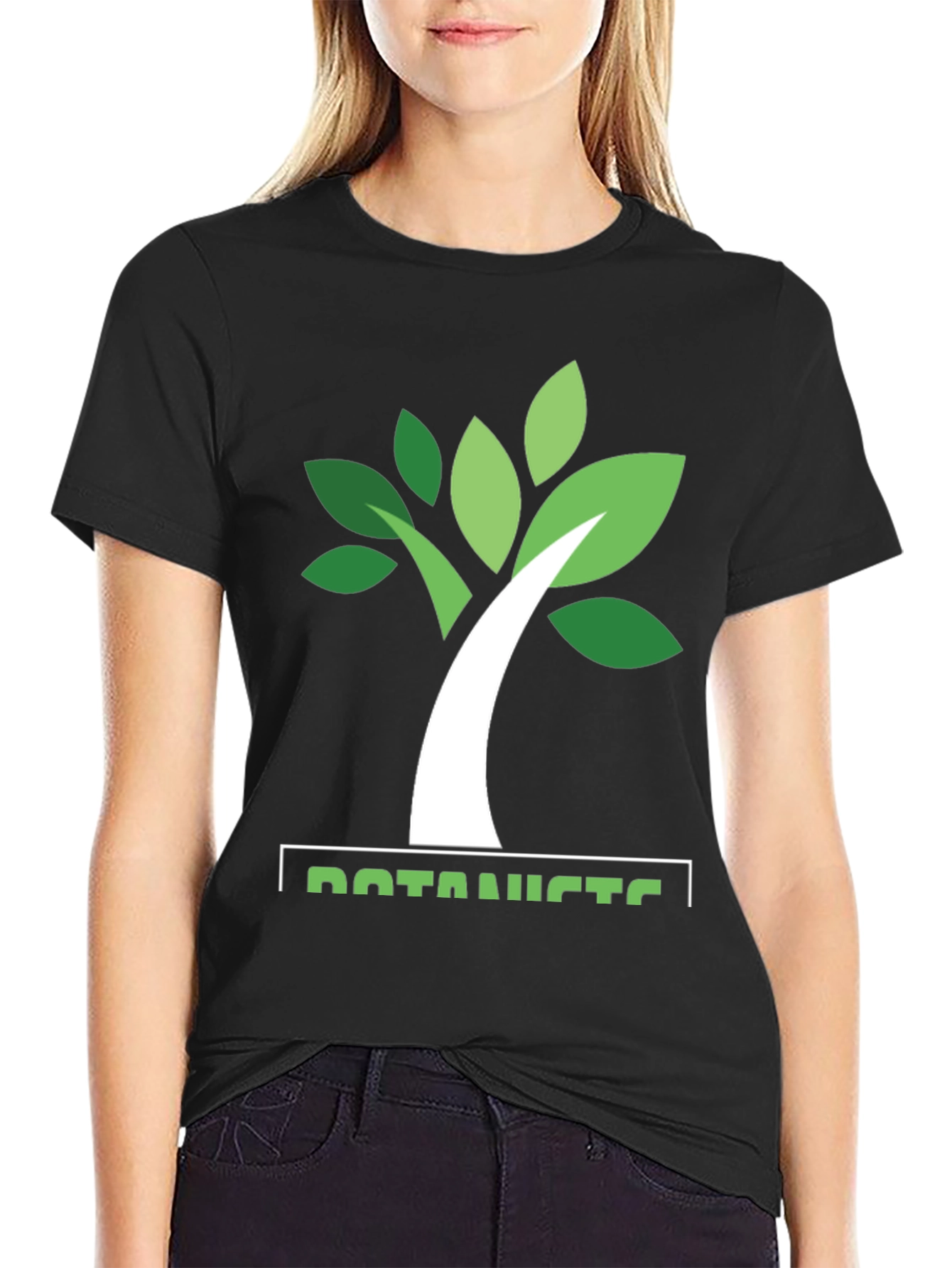 Black Botanist Tree Graphic T-Shirt - Nature Lover Tee view 2