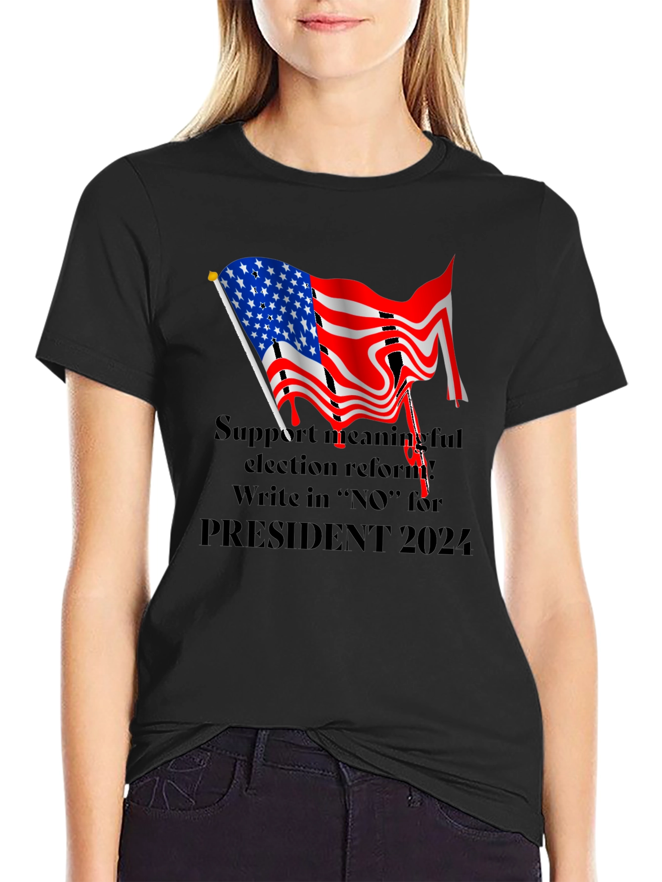 Black Election Reform T-Shirt view 2