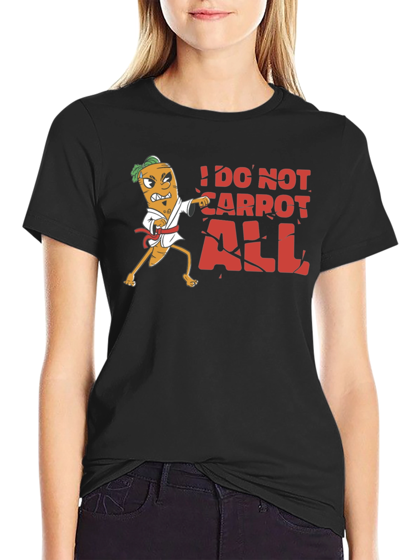 Black I Do Not Carrot All T-Shirt view 2