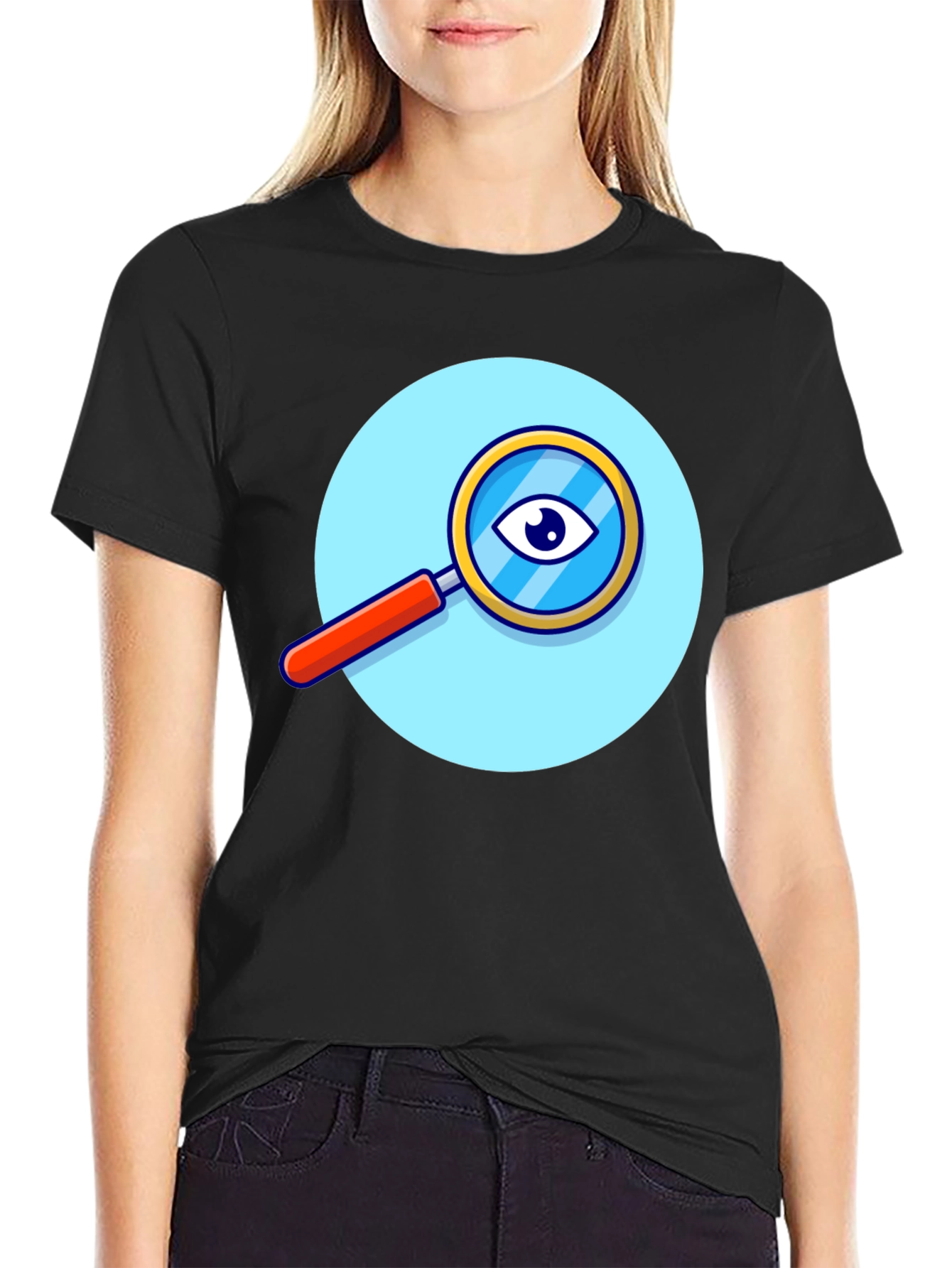 Black Eye See You Graphic Tee - Black Cotton Comfort view 2