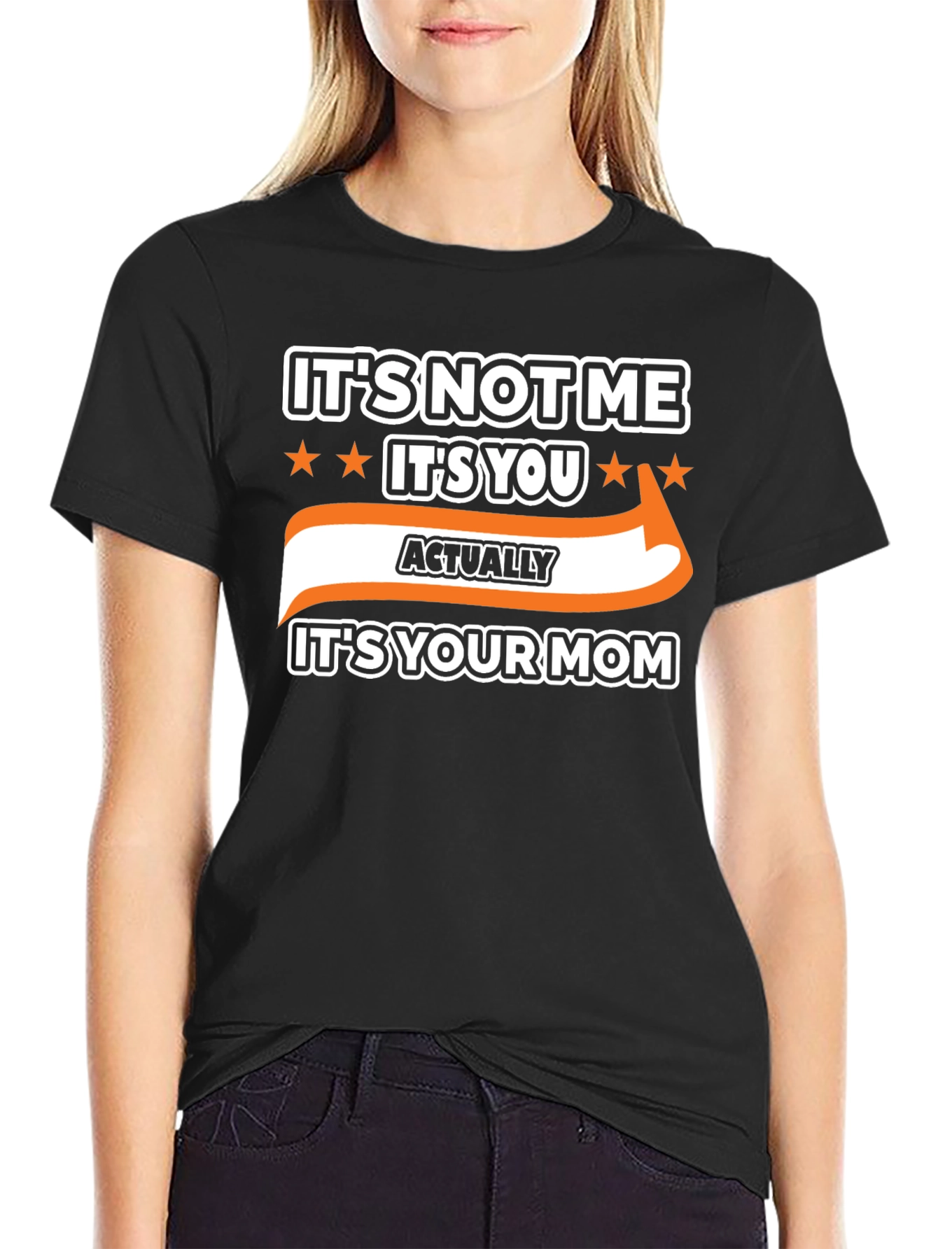 Black It's Not Me, It's You Funny Graphic T-Shirt view 2
