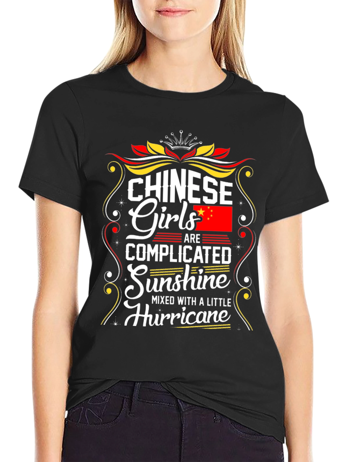 Black Chinese Girls Complicated Sunshine T-Shirt view 2