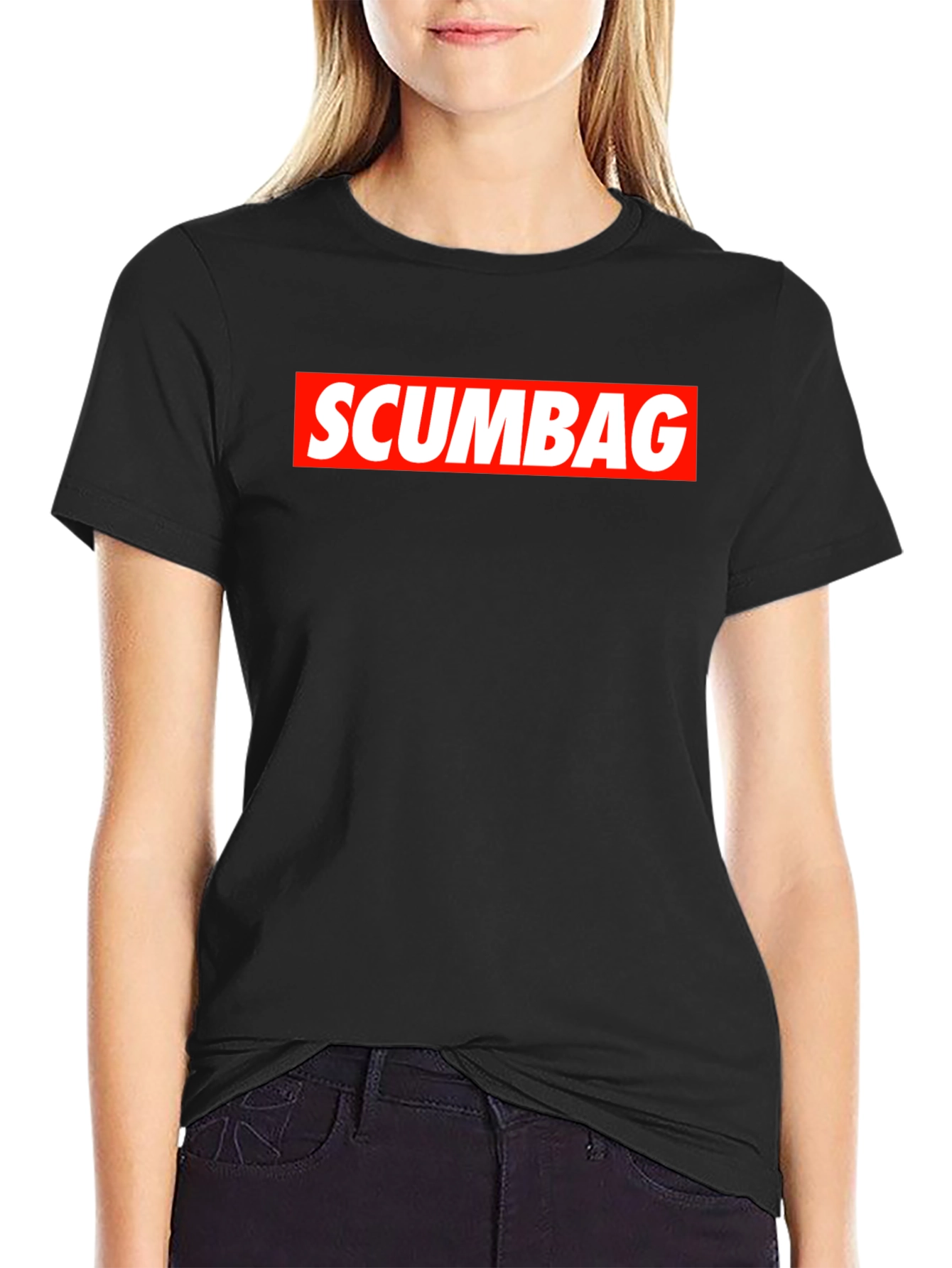 Black Scumbag Graphic Tee - Bold Statement T-Shirt view 2