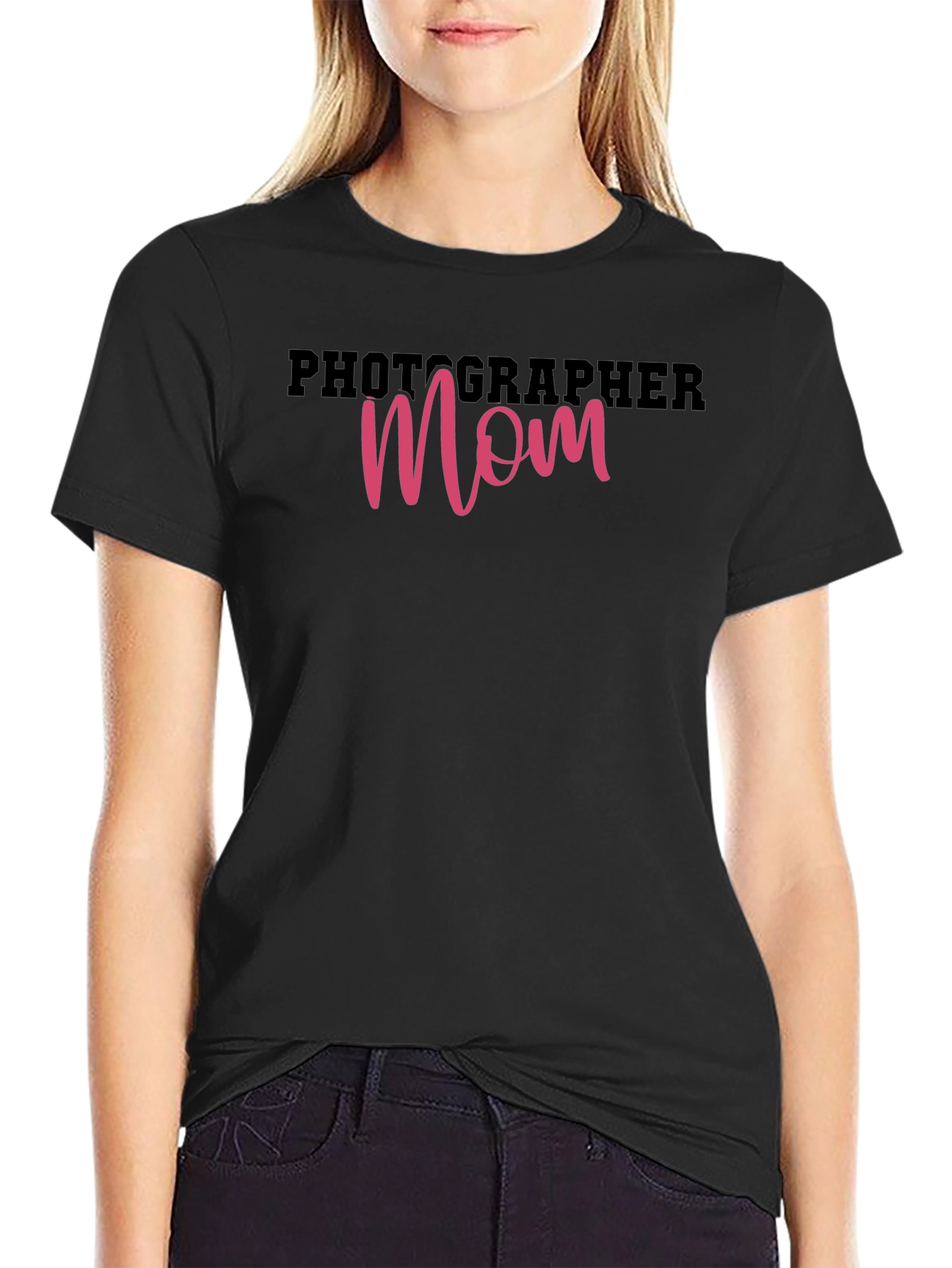 Black Photographer Mom T-Shirt - Perfect Gift view 2