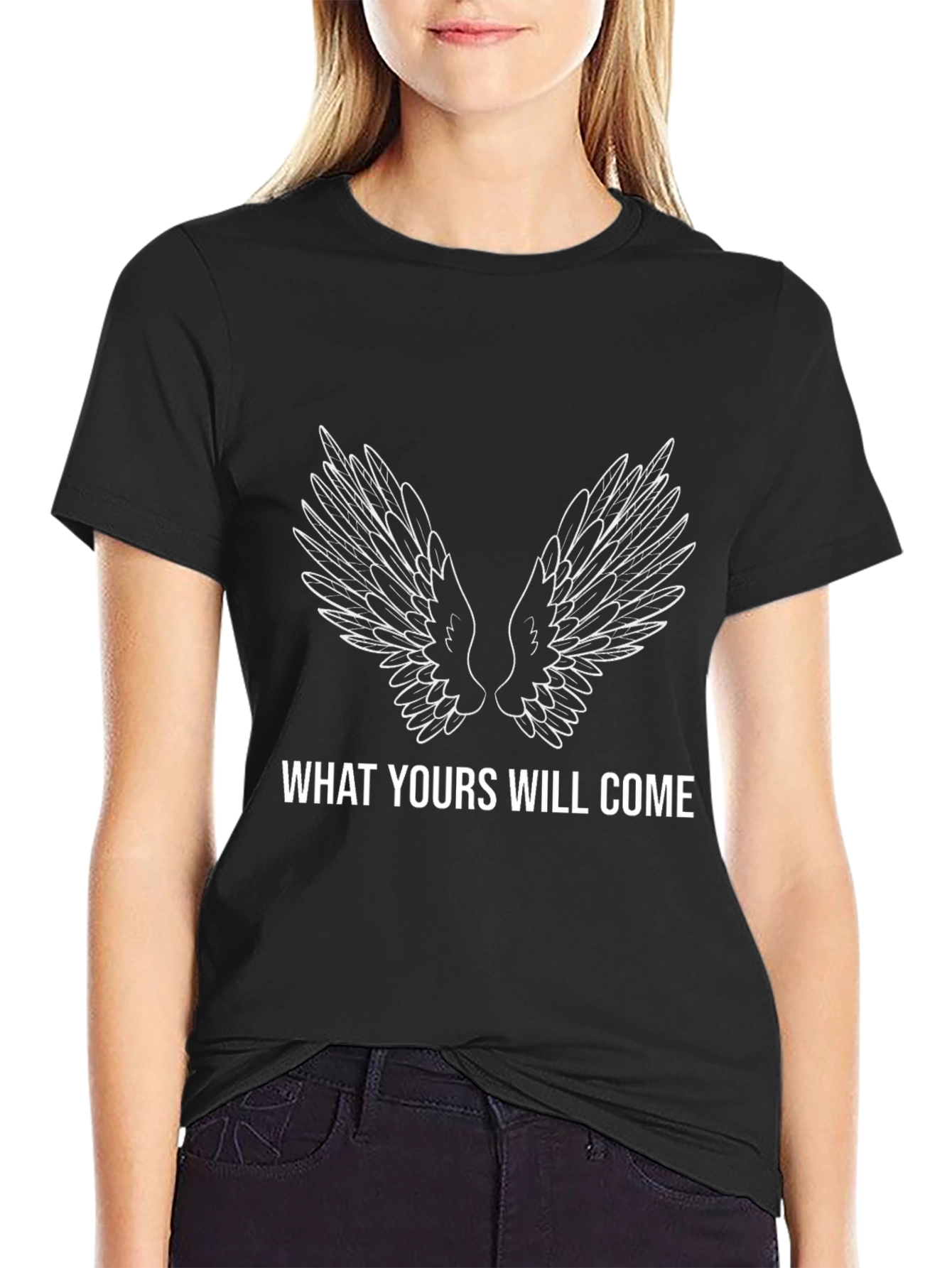 Black Wing Graphic Tee - What Yours Will Come view 2