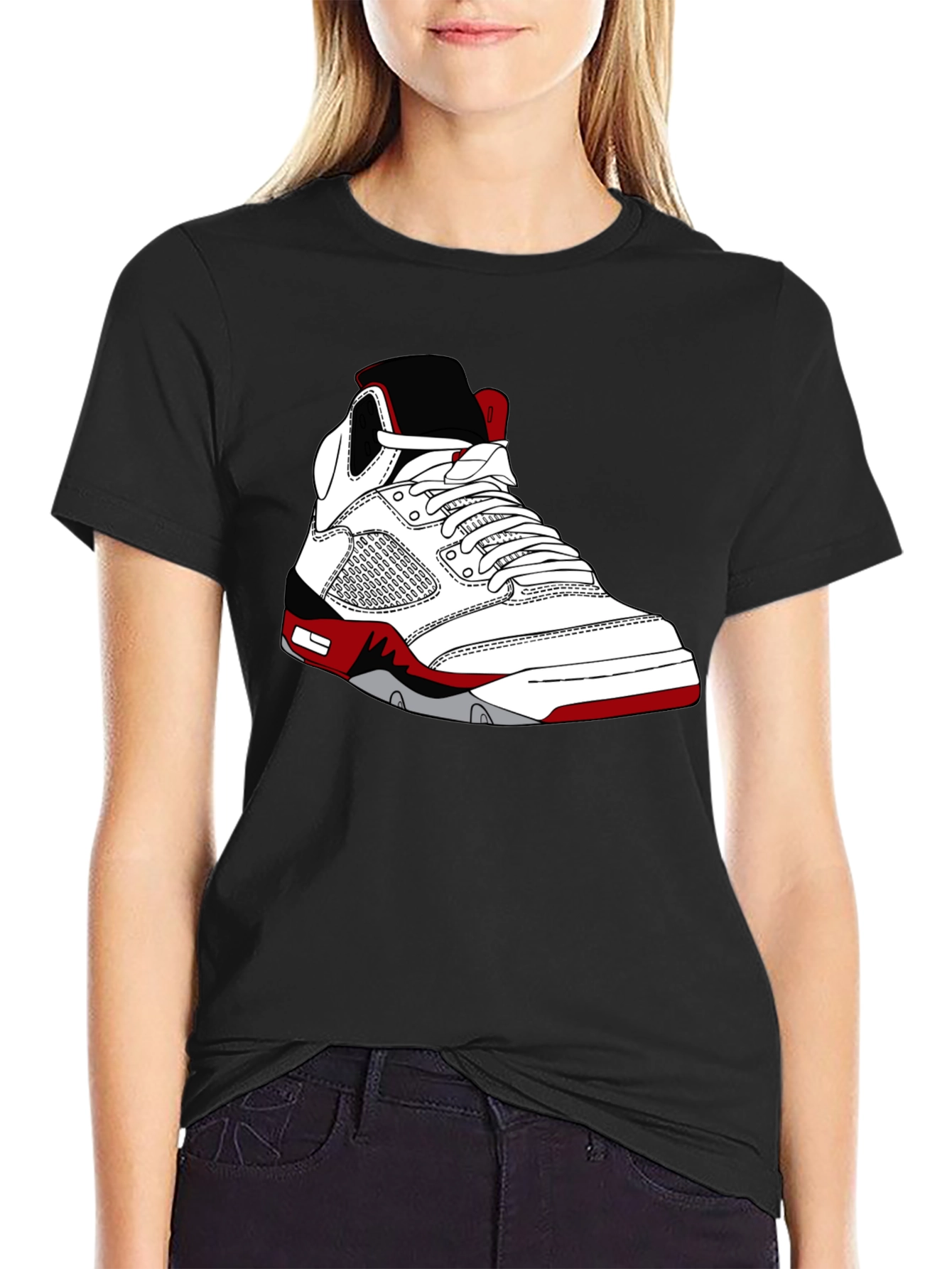 Black Sneaker Graphic T-Shirt - Stylish Black Tee for Sneakerheads view 2