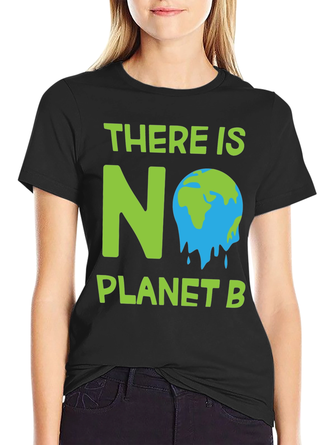 Black There Is No Planet B Graphic Tee view 2