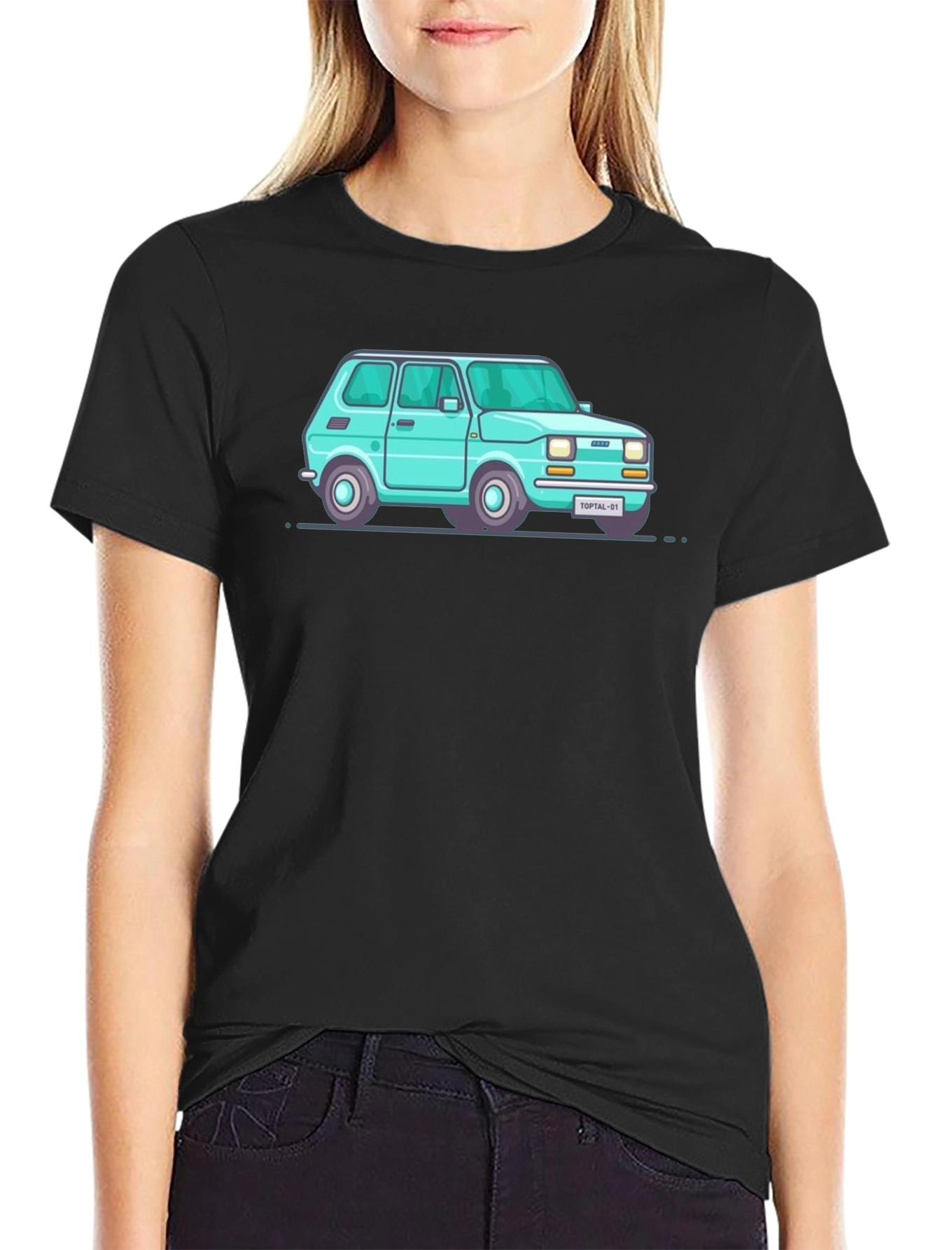 Black Retro Car T-Shirt - Cool & Unique Design view 2
