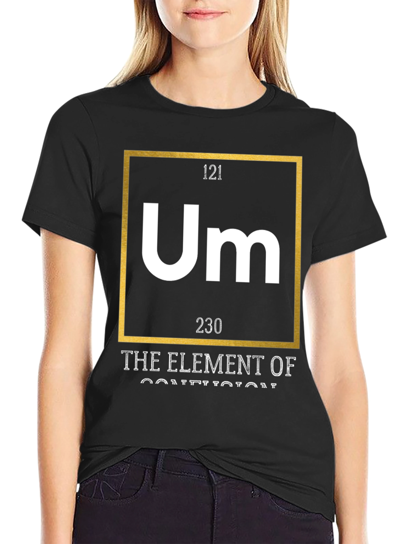 Black Um Element of Confusion Graphic Tee - Black Cotton view 2