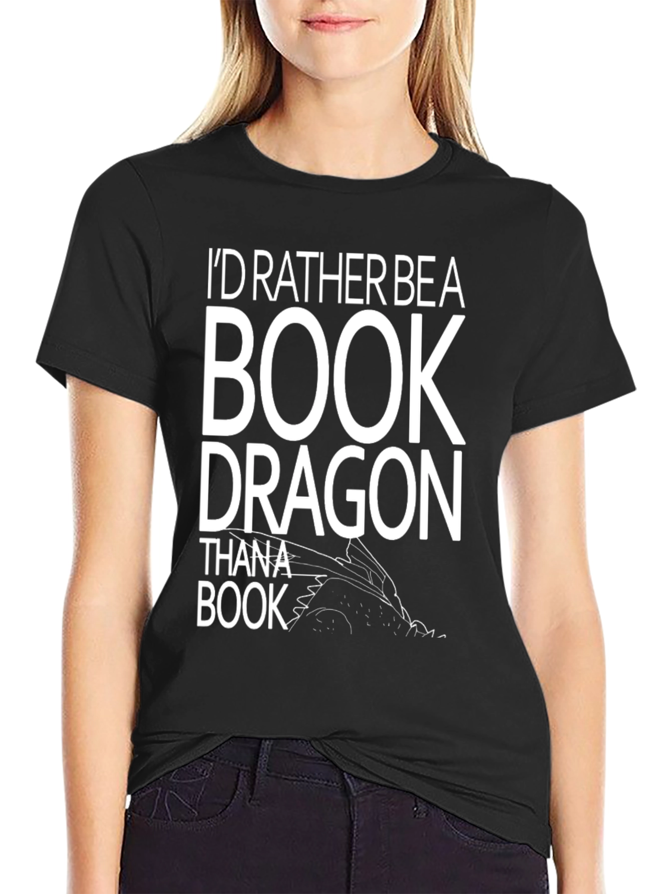 Black Book Dragon T-Shirt - Reader's Delight! view 2