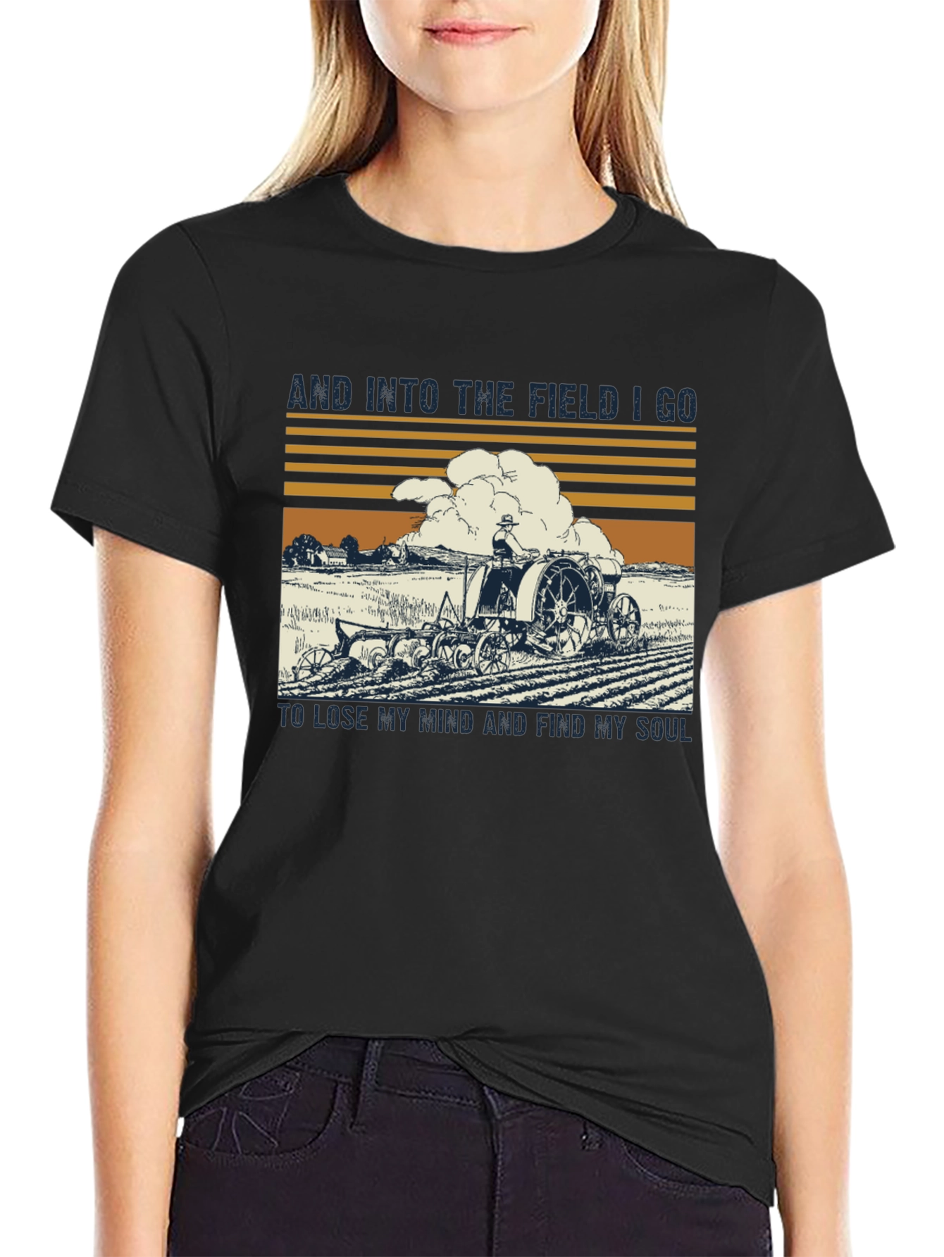 Black Vintage Farmer T-Shirt - Soul Searching view 2