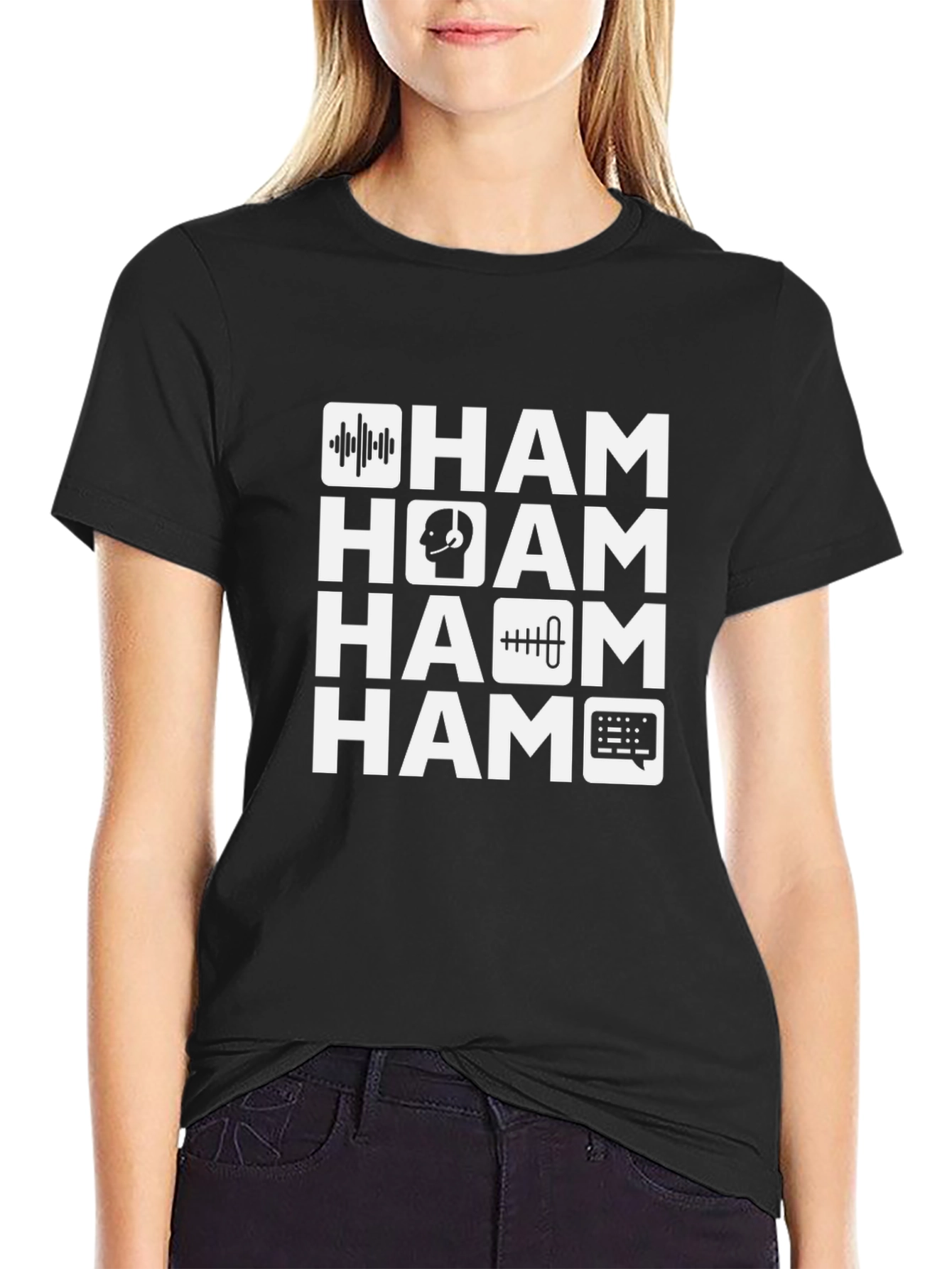 Black HAM Radio Operator T-Shirt - Amateur Radio Gift view 2