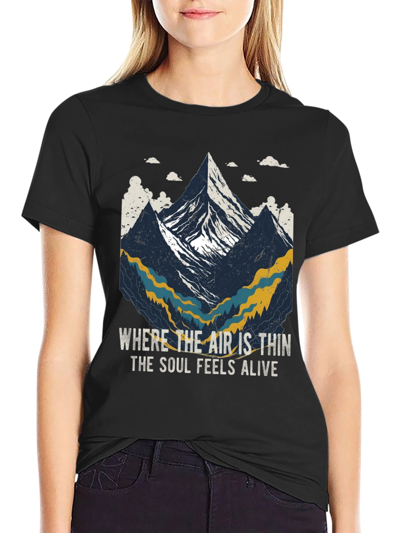 Black Mountain Adventure Graphic Tee - 'Soul Feels Alive' view 2