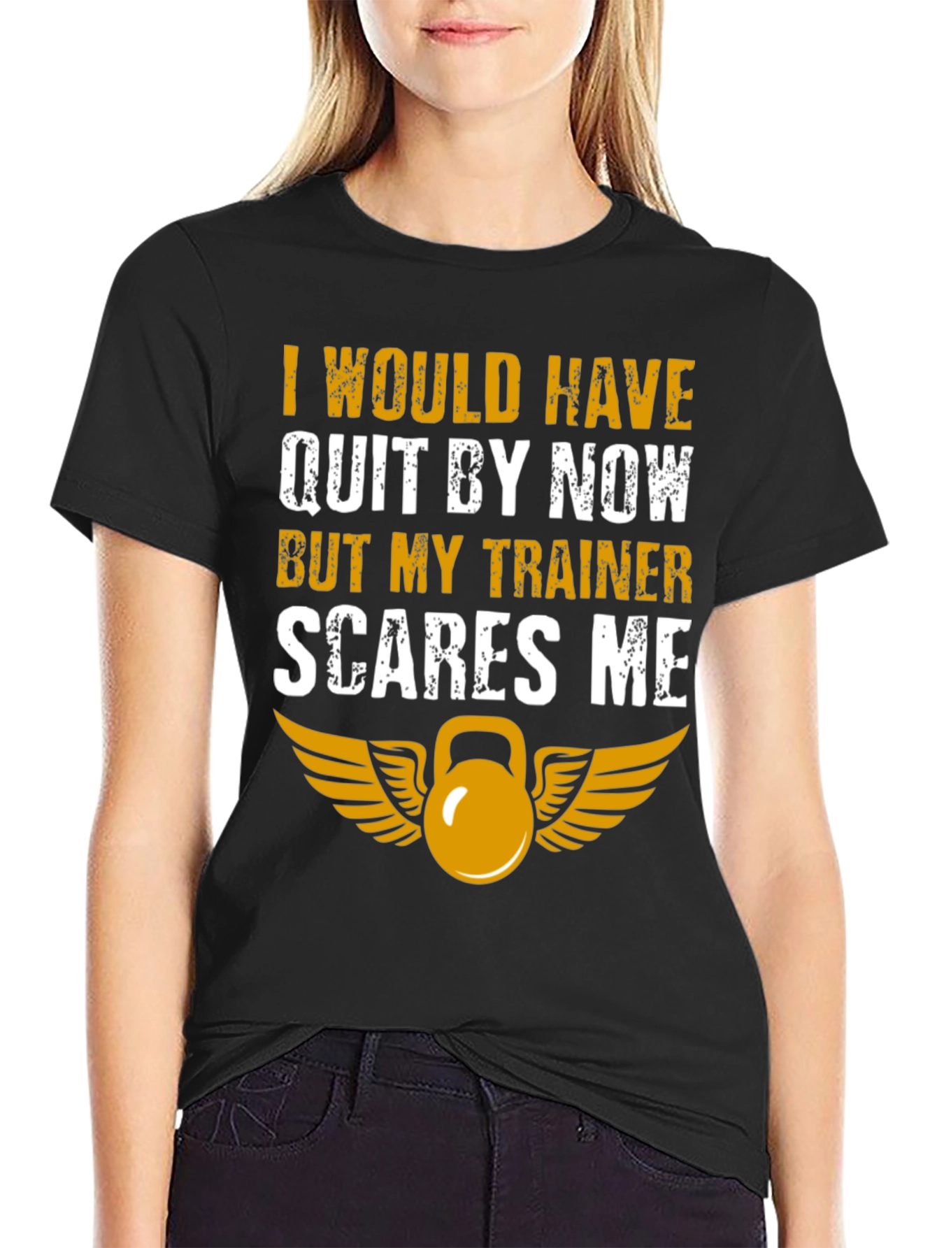 Black Funny Trainer T-Shirt - I Would Have Quit view 2