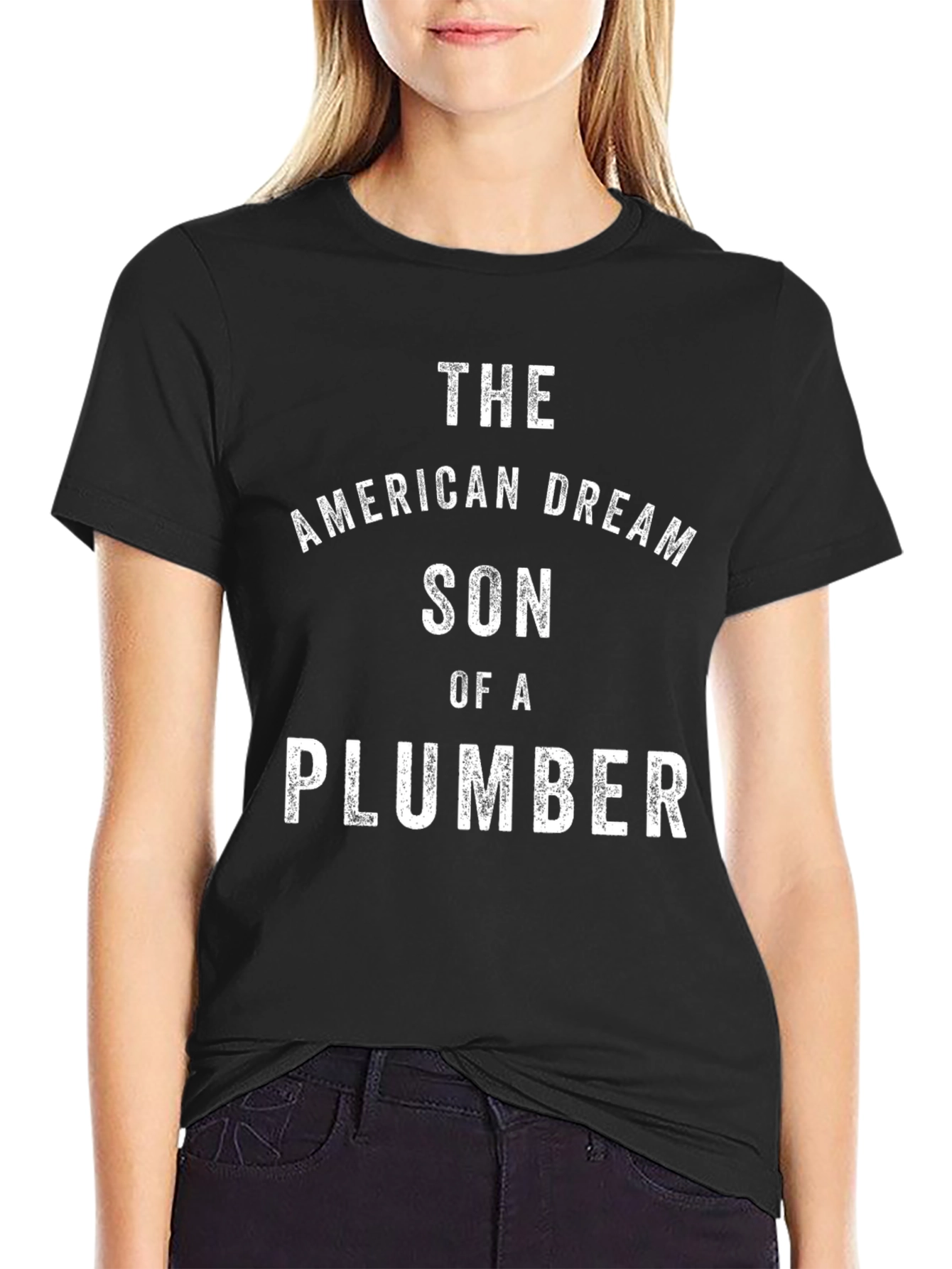 Black American Dream Plumber Graphic Tee view 2