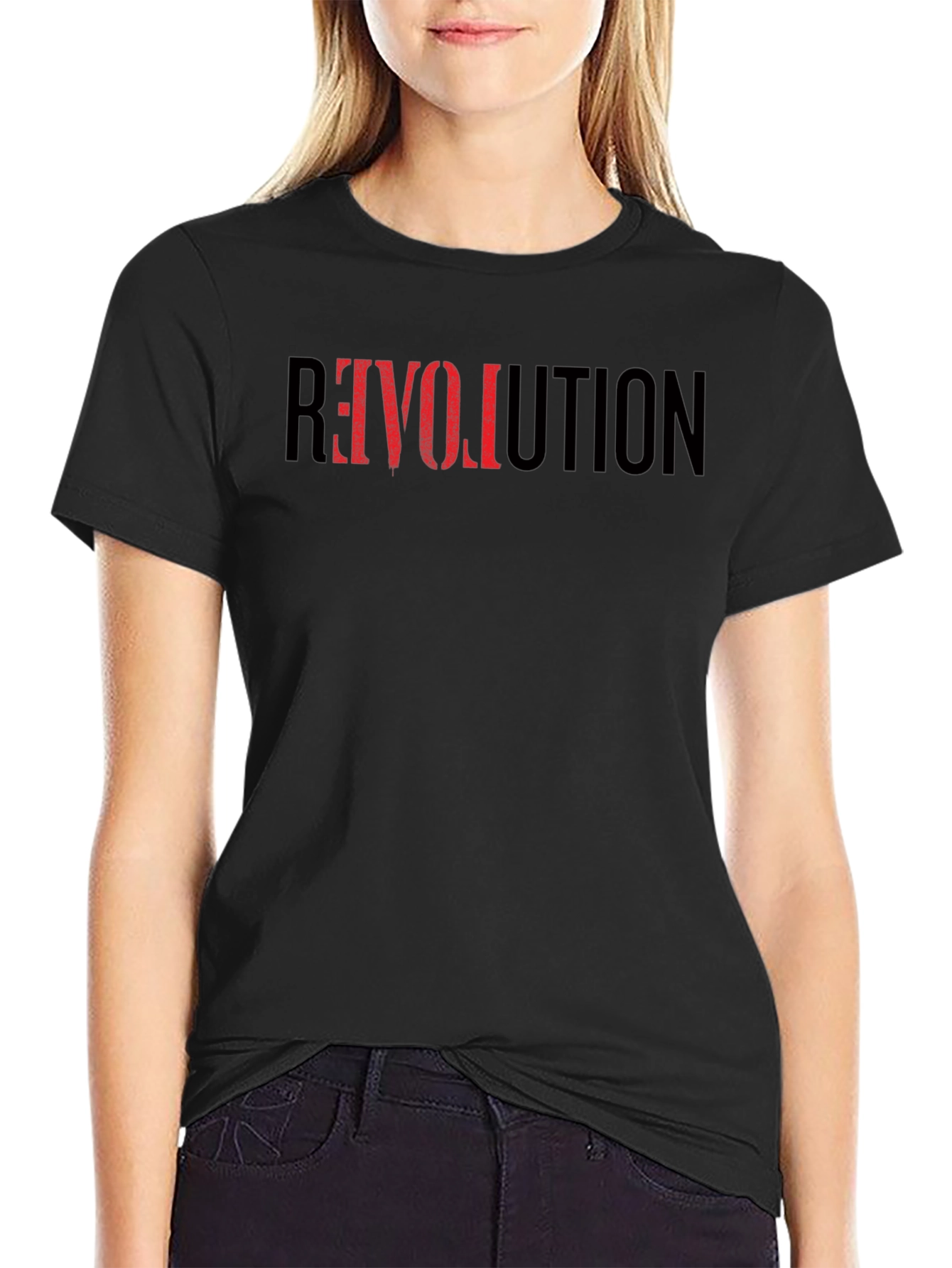Black Revolution Graphic T-Shirt - Bold Statement Tee view 2