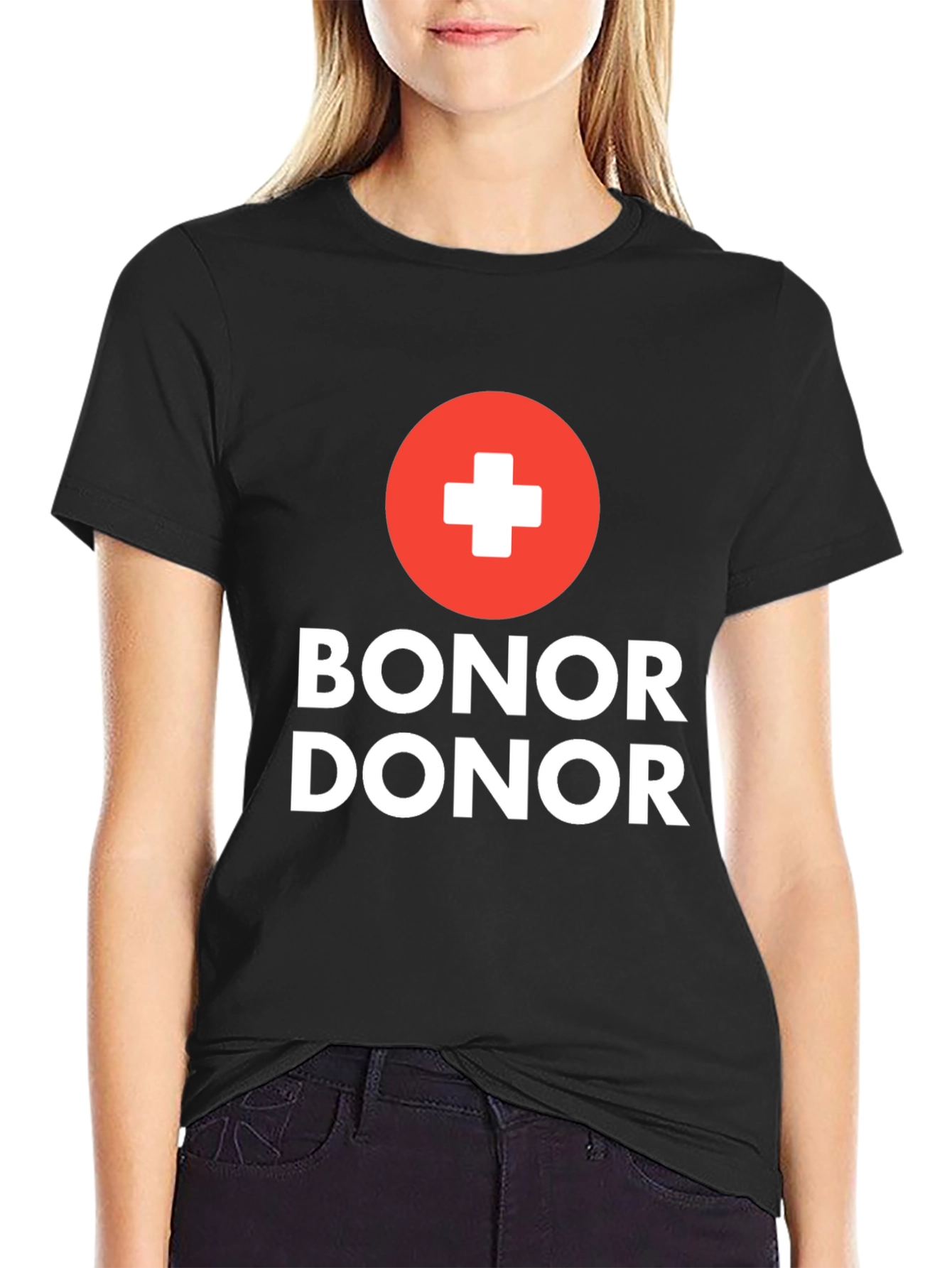 Black Bonor Donor T-Shirt - Donate with Style view 2