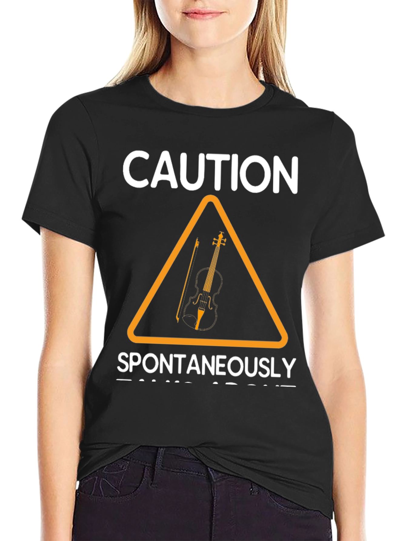 Black Caution Spontaneously Breaks Into Song T-Shirt view 2