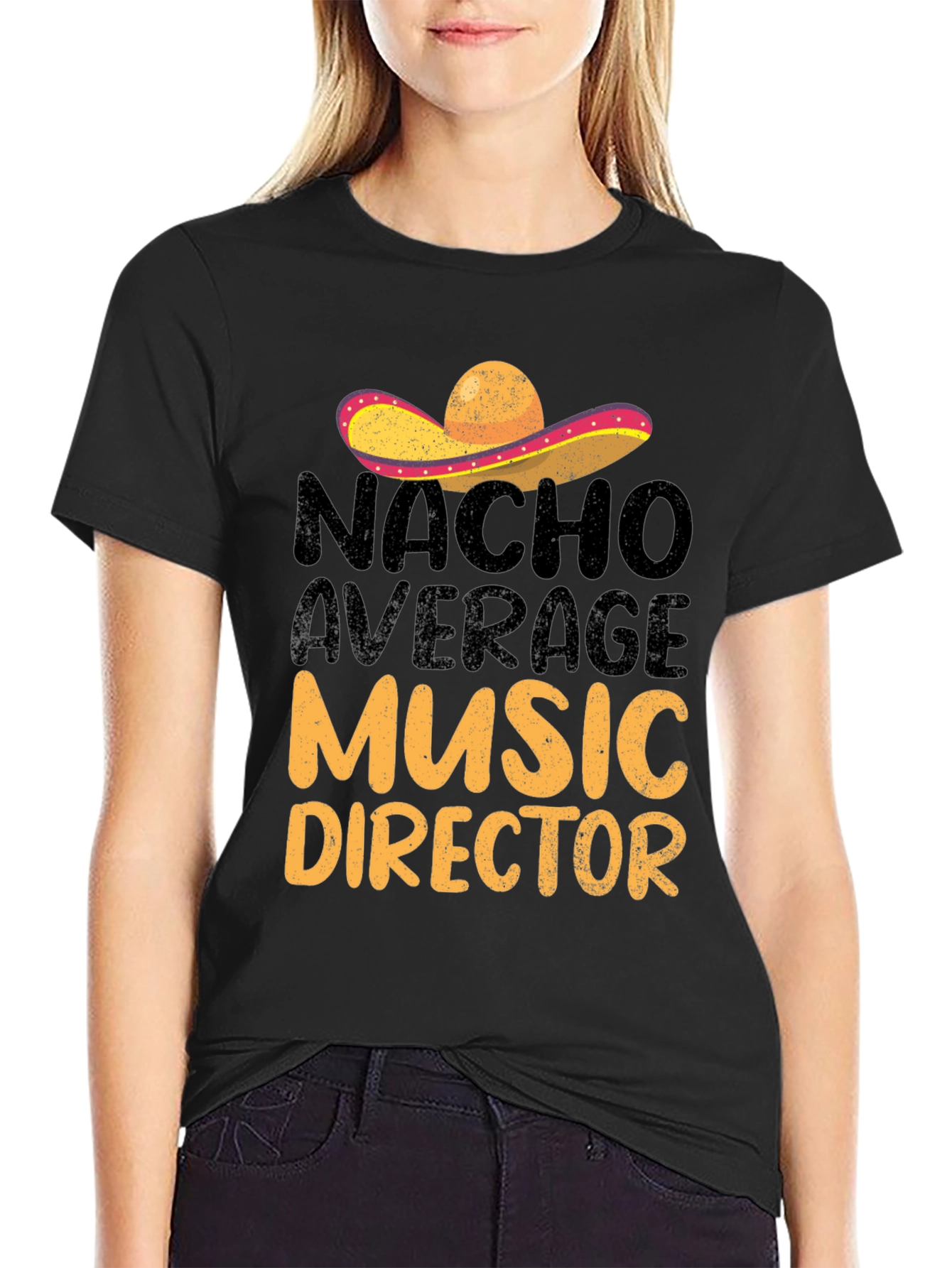 Black Nacho Average Music Director T-Shirt view 2