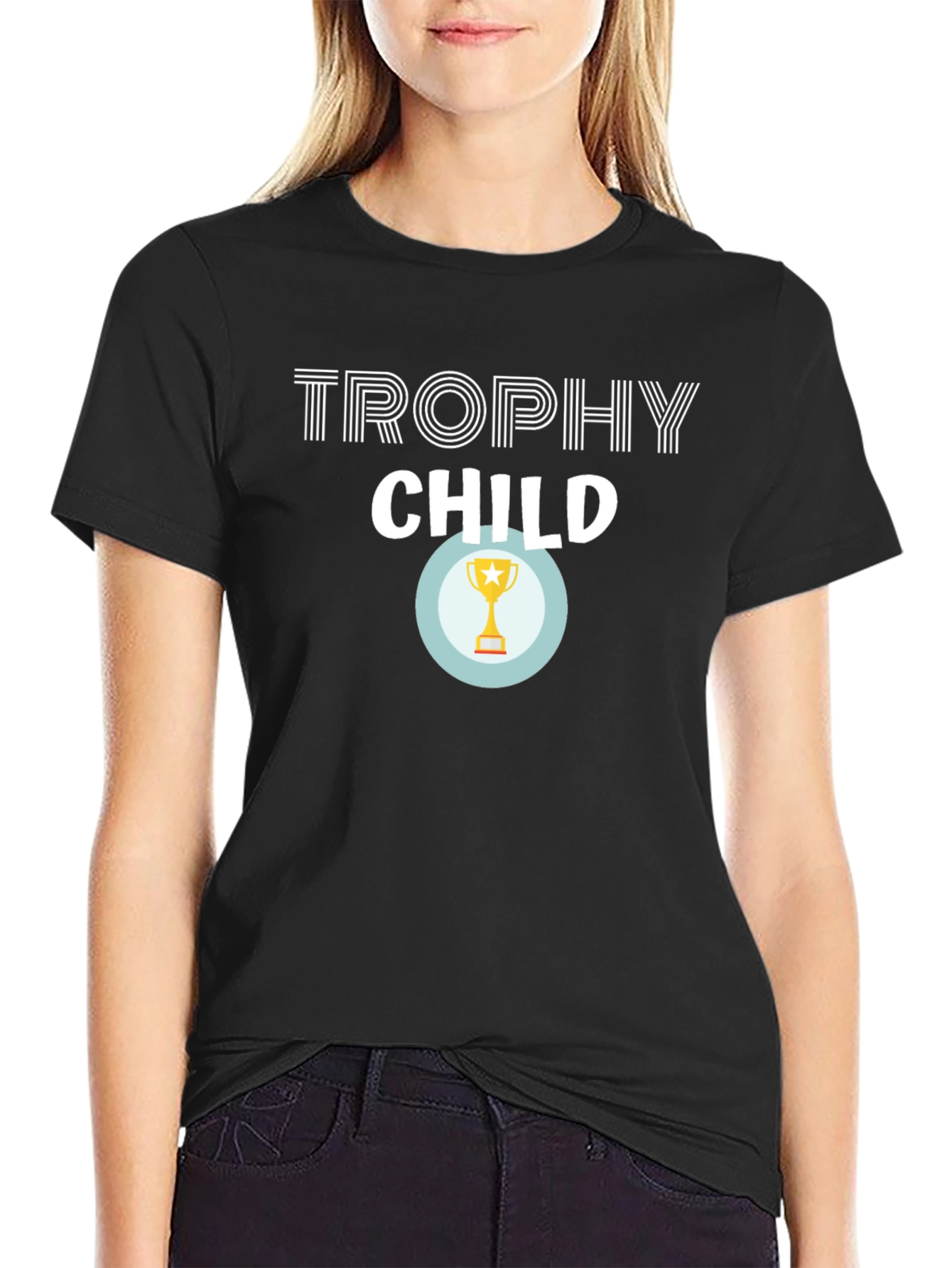 Black Trophy Child Black Graphic Tee view 2