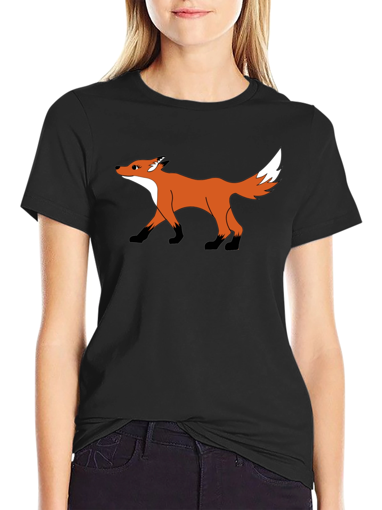 Black Fox Graphic Black T-Shirt view 2