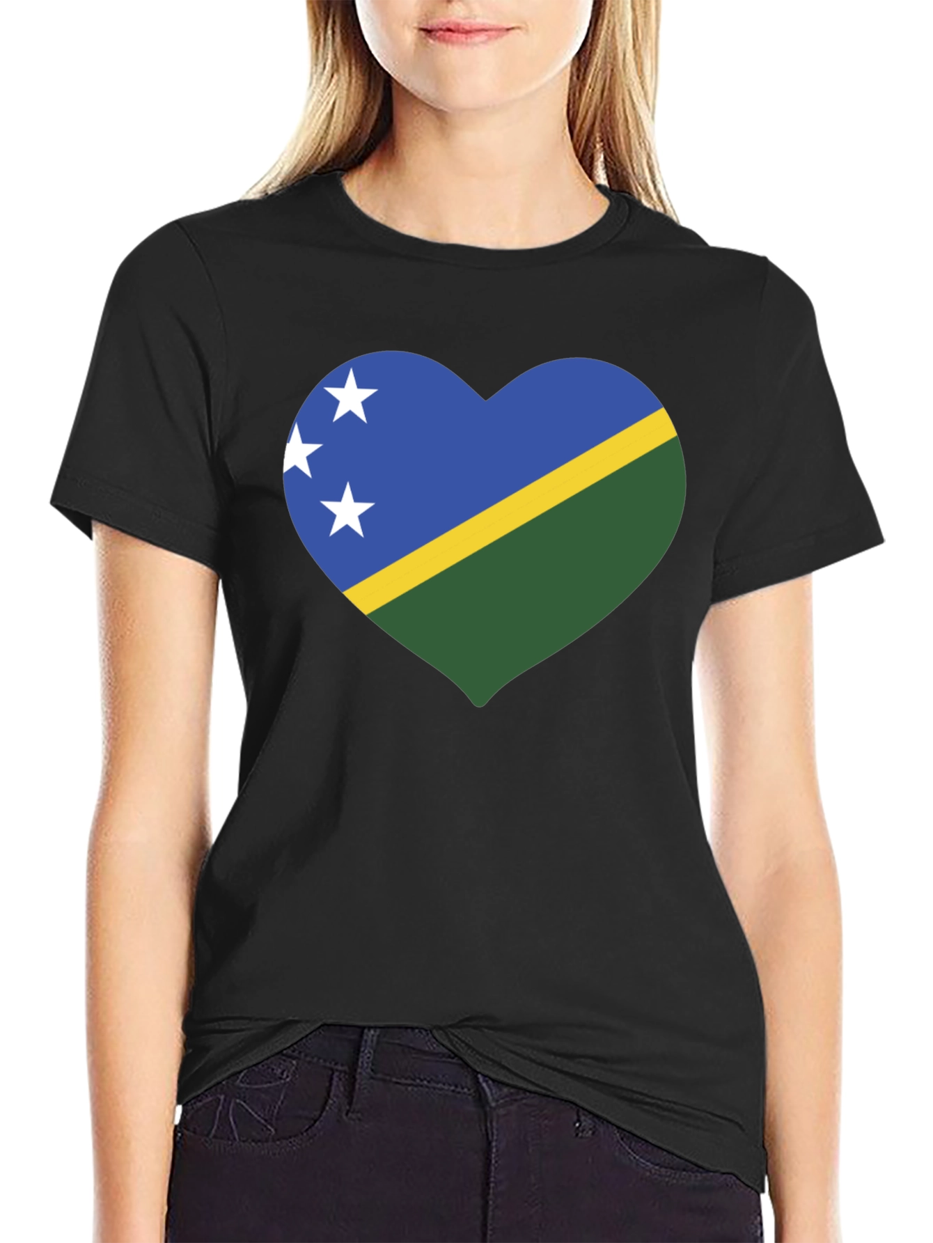 Solomon Islands Heart Flag T-Shirt - 2