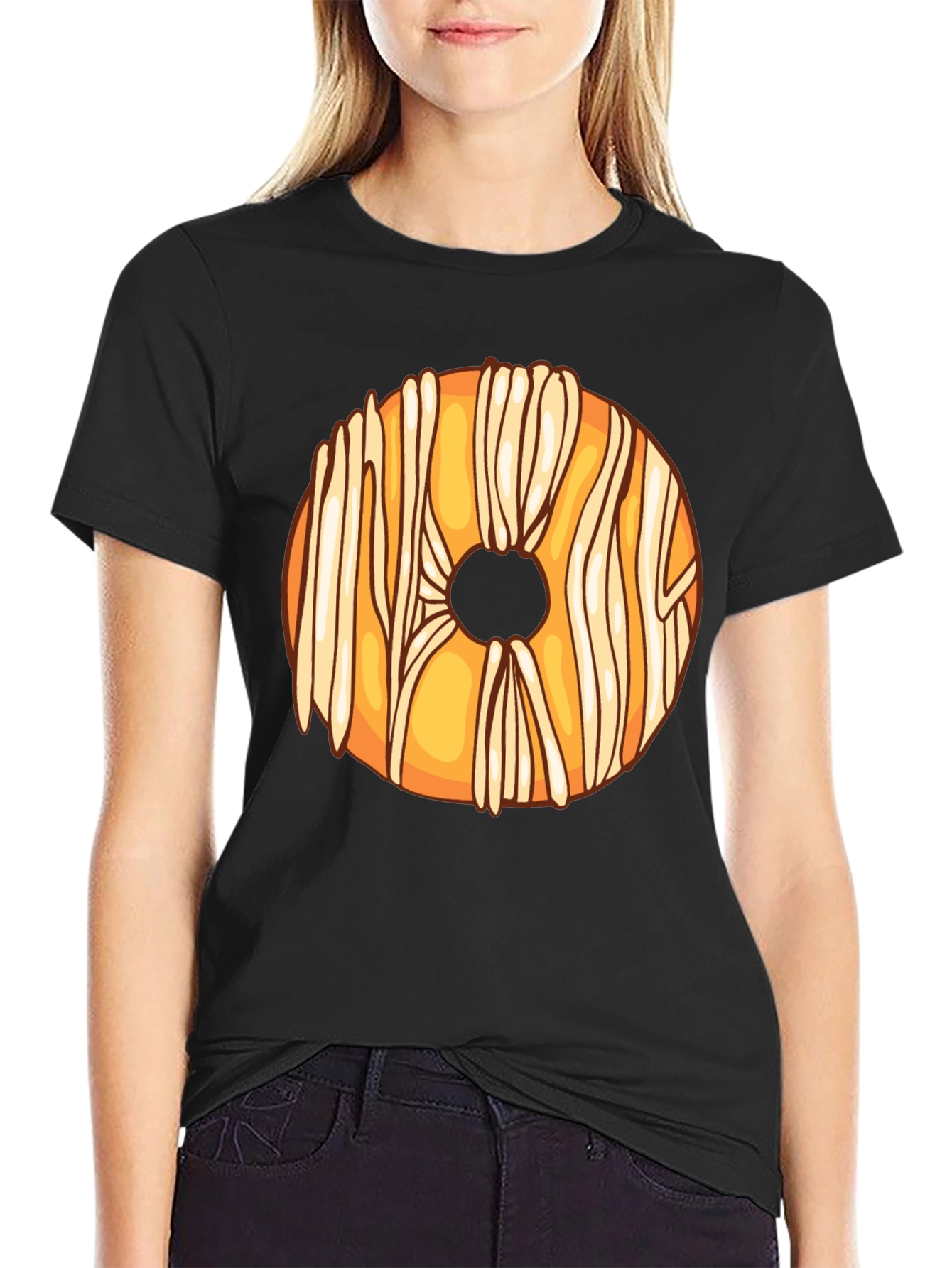 Black Donut Lover Black T-Shirt view 2