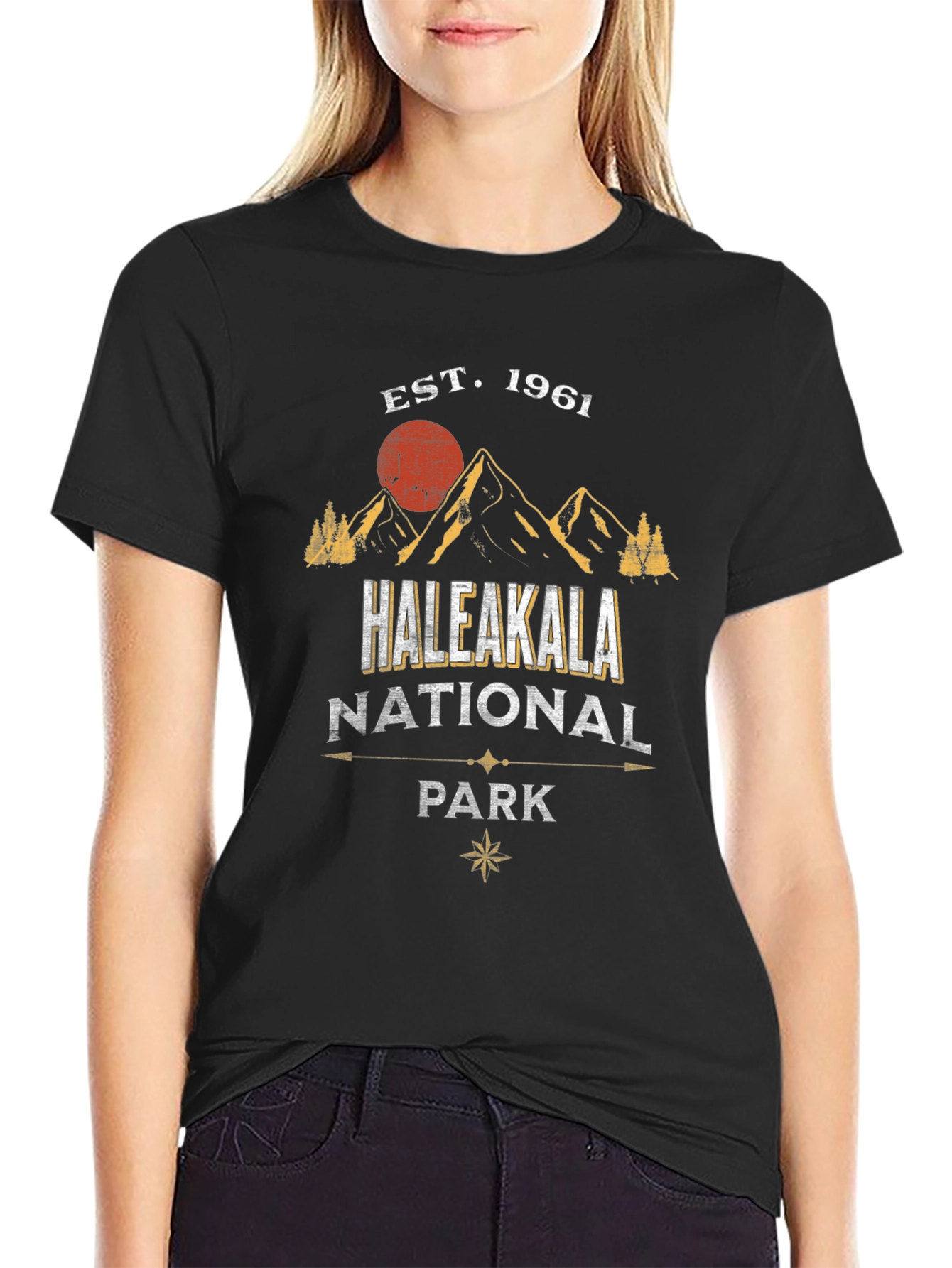 Black Haleakala National Park T-Shirt, Est. 1961 view 2