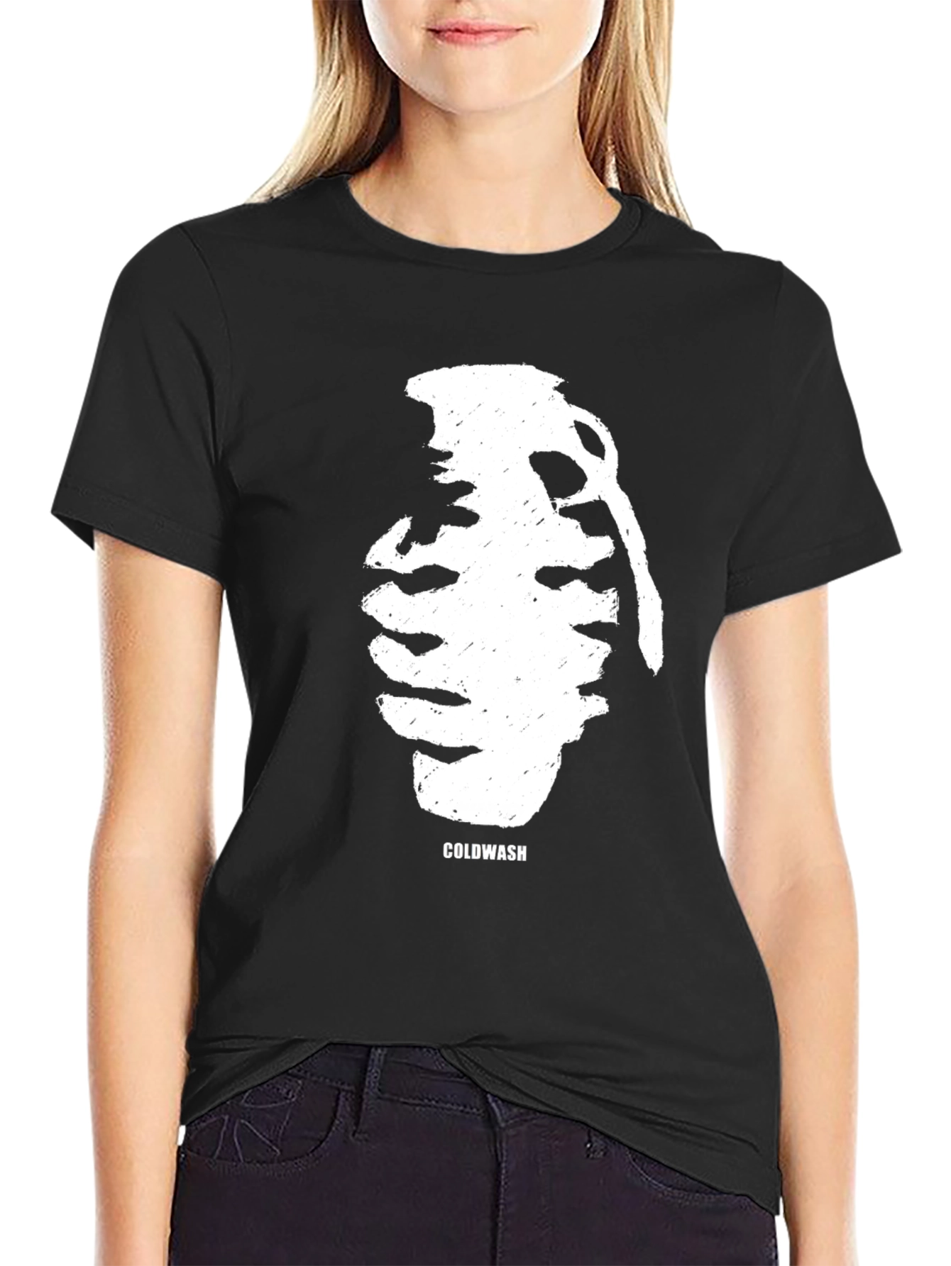 Black Coldwash Grenade Graphic Black T-Shirt view 2