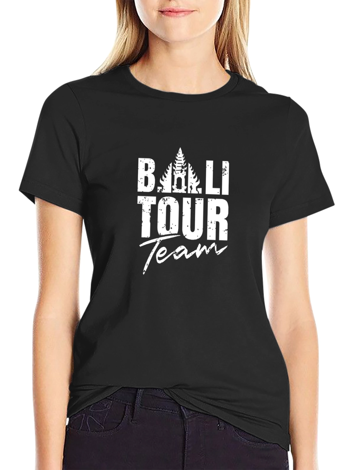 Black Bali Tour Team Black Graphic Tee view 2