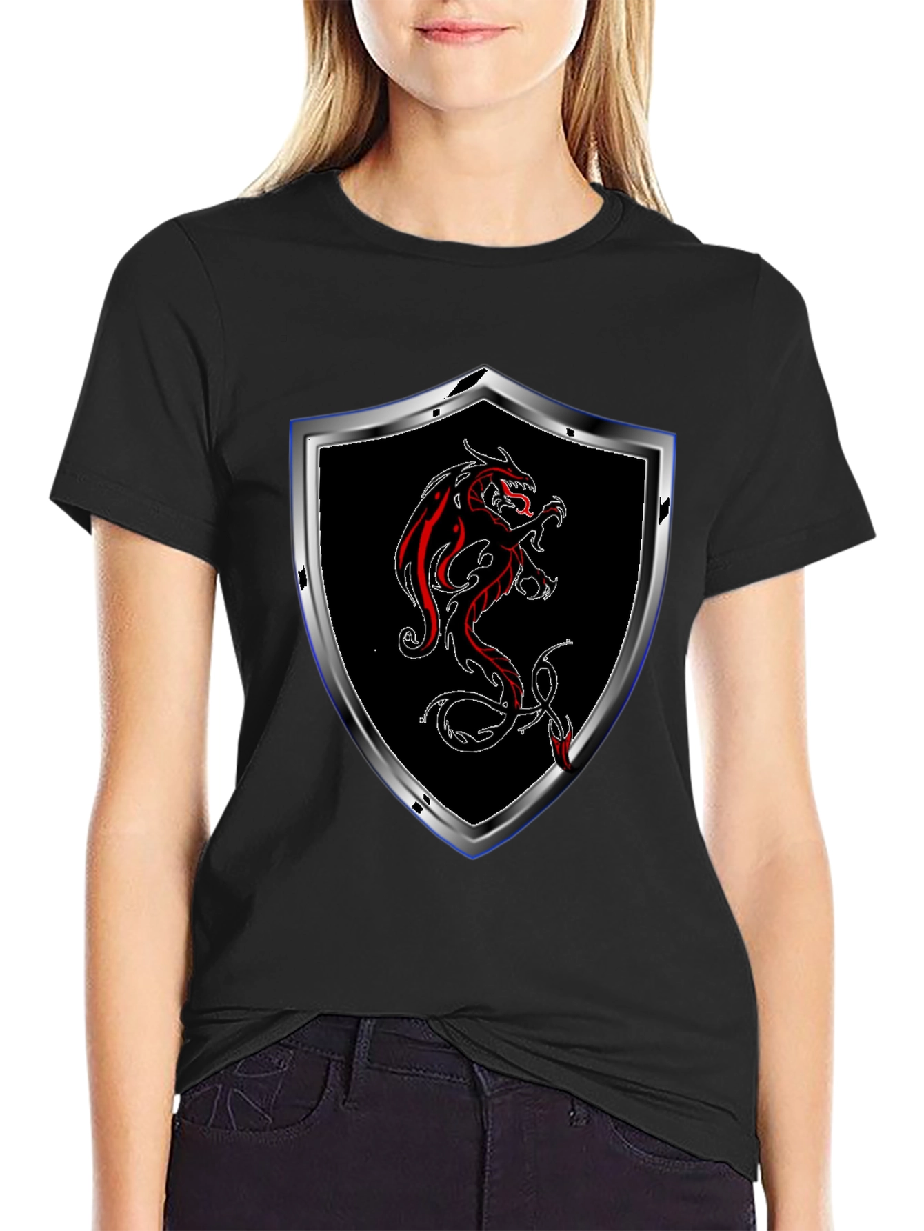 Dragon Crest T-Shirt - Black - 2