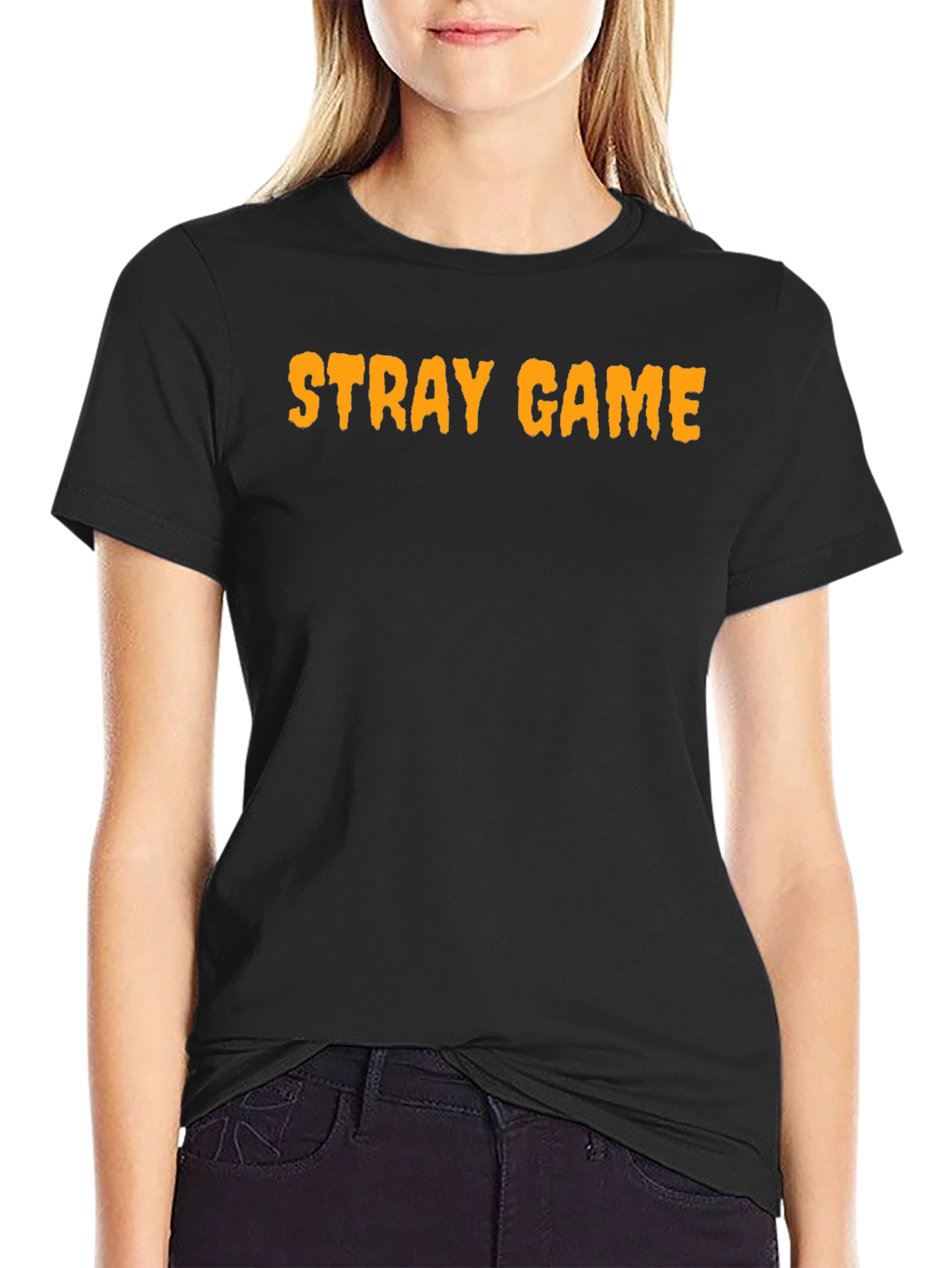 Black Stray Game Black Graphic Tee view 2