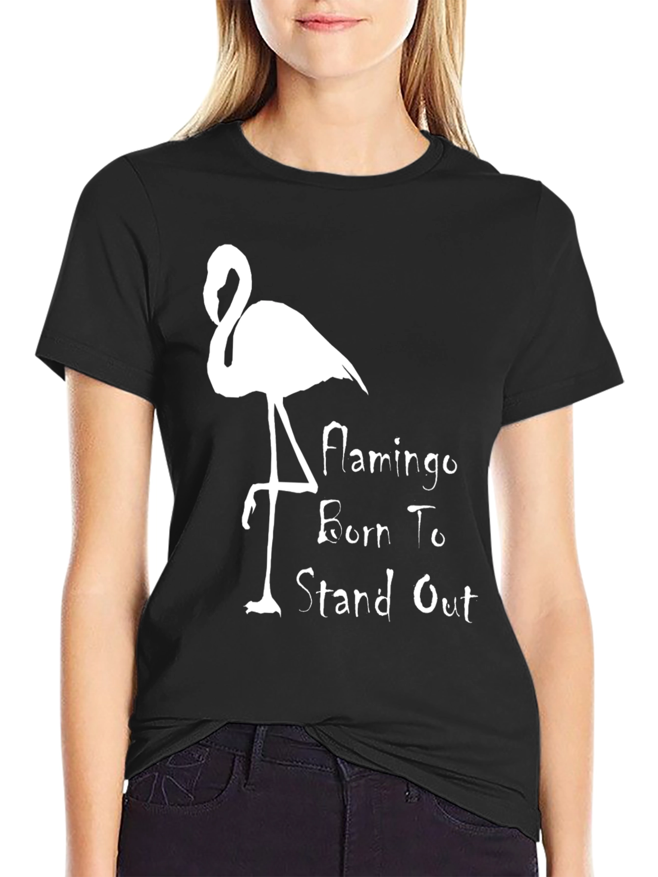 Black Flamingo Born To Stand Out Graphic Tee view 2