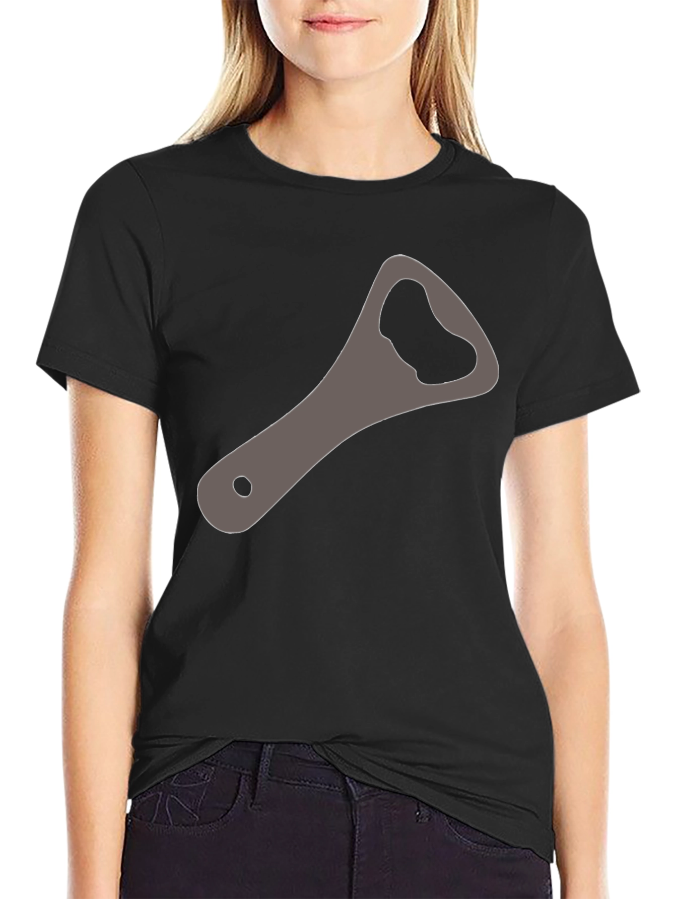 Black Bottle Opener Graphic Tee - Casual Wear view 2
