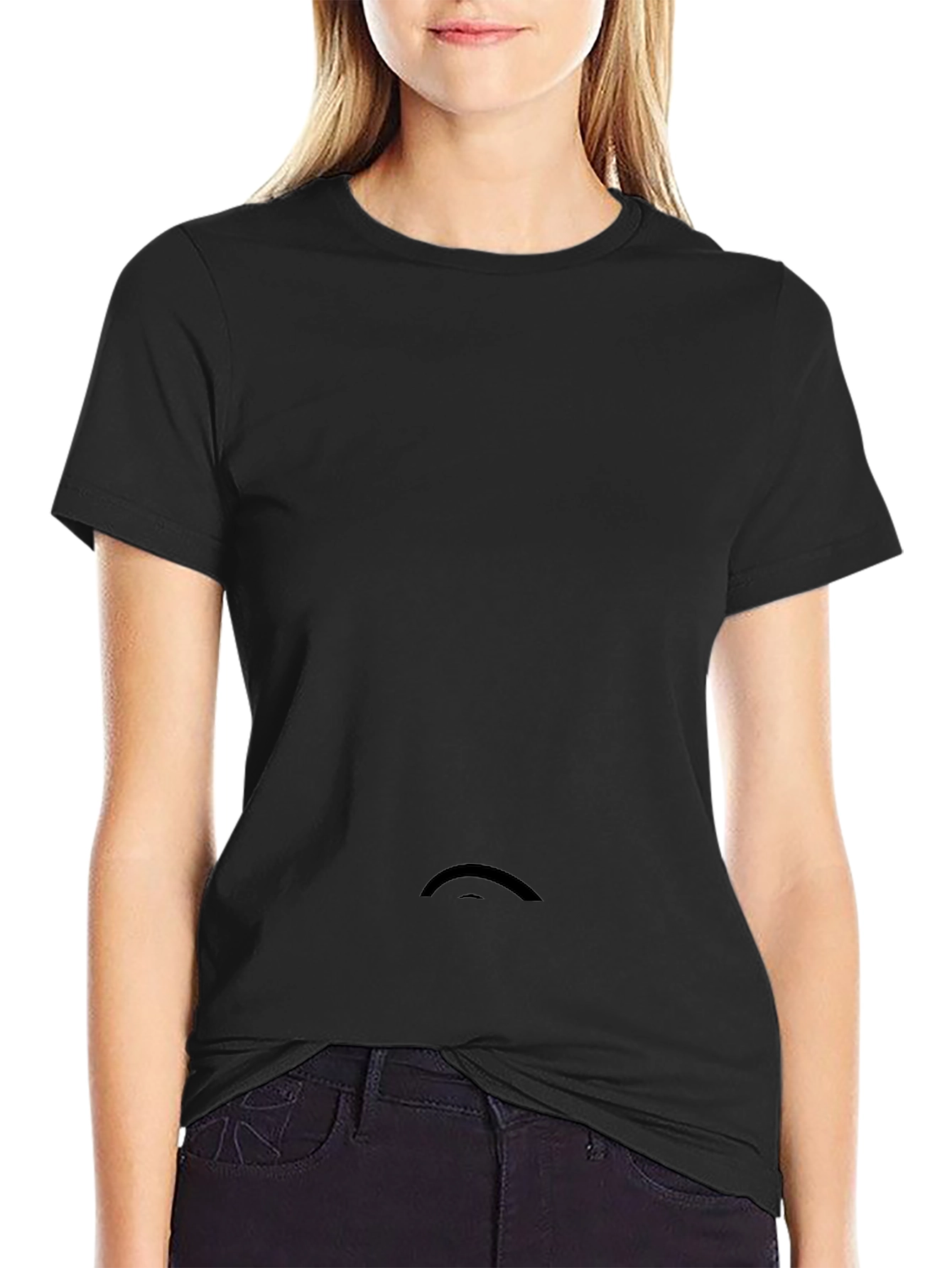 Black Classic Black Crew Neck T-Shirt view 2
