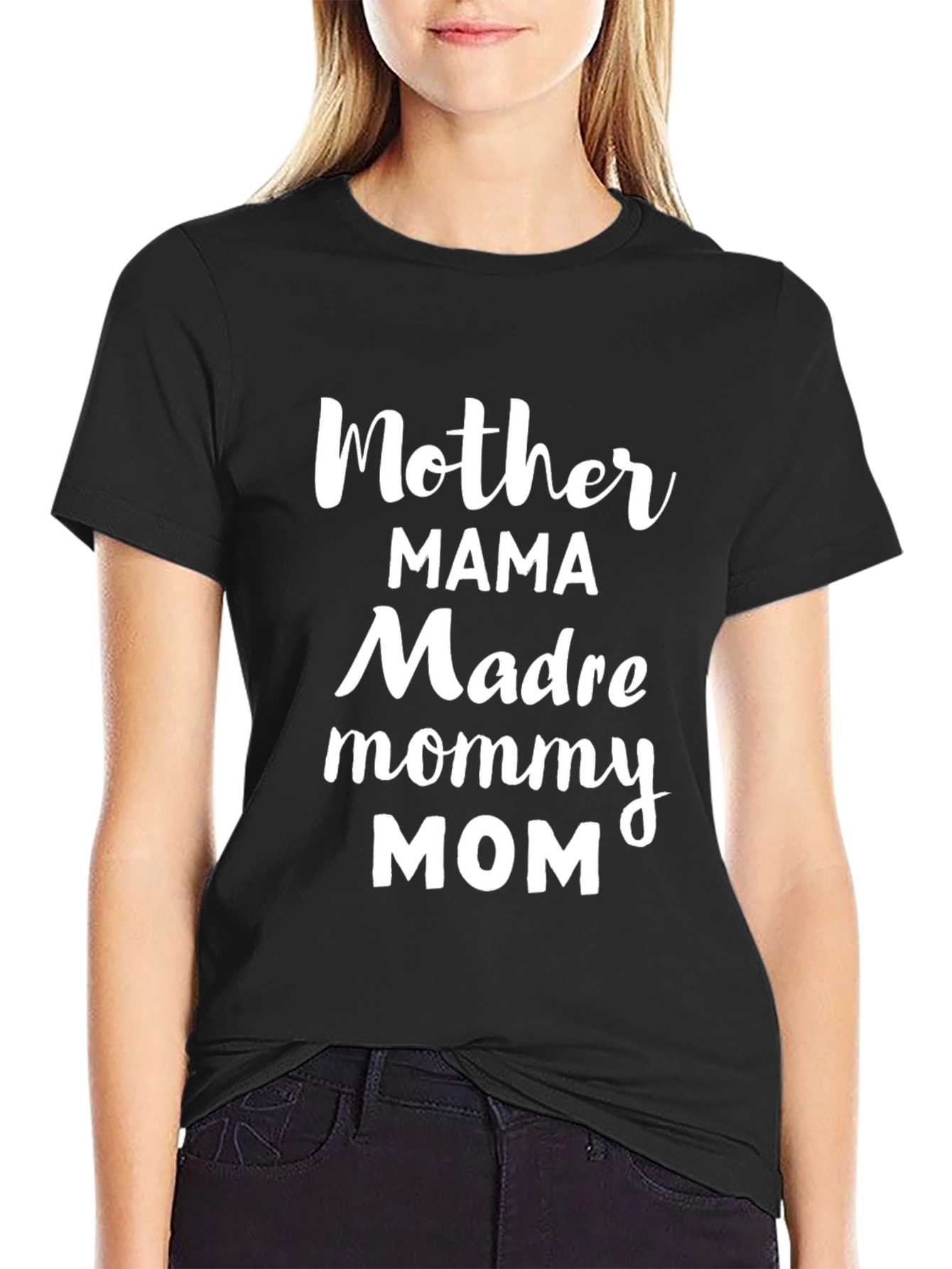 Black Mother Mama Mommy Mom T-Shirt view 2