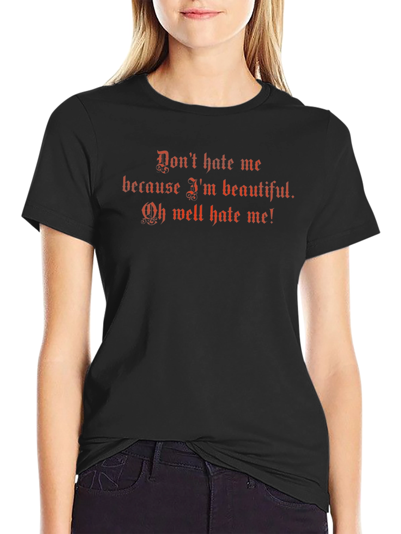 Black Don't Hate Me T-Shirt - Funny Graphic Tee view 2