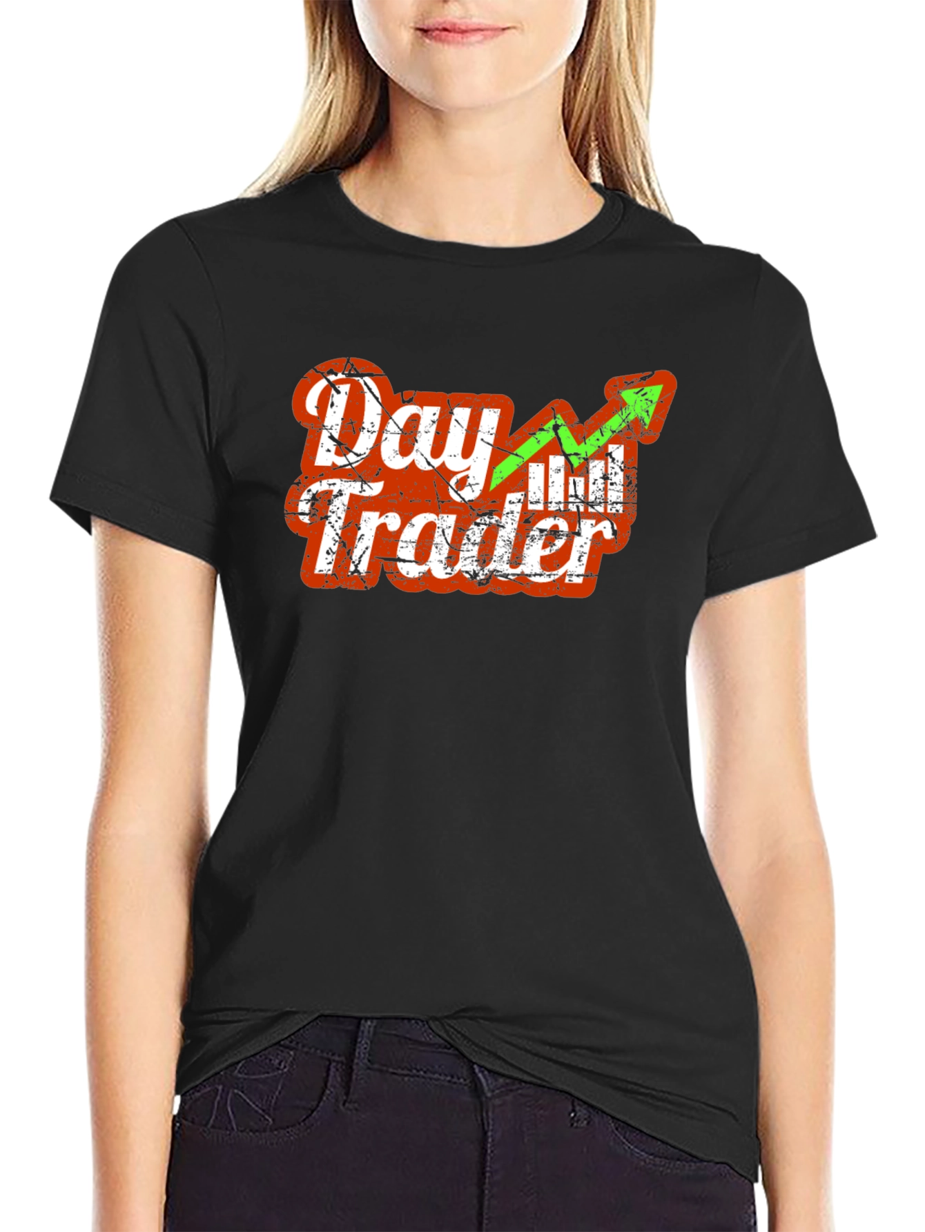 Black Day Trader Graphic T-Shirt - Stock Market Apparel view 2
