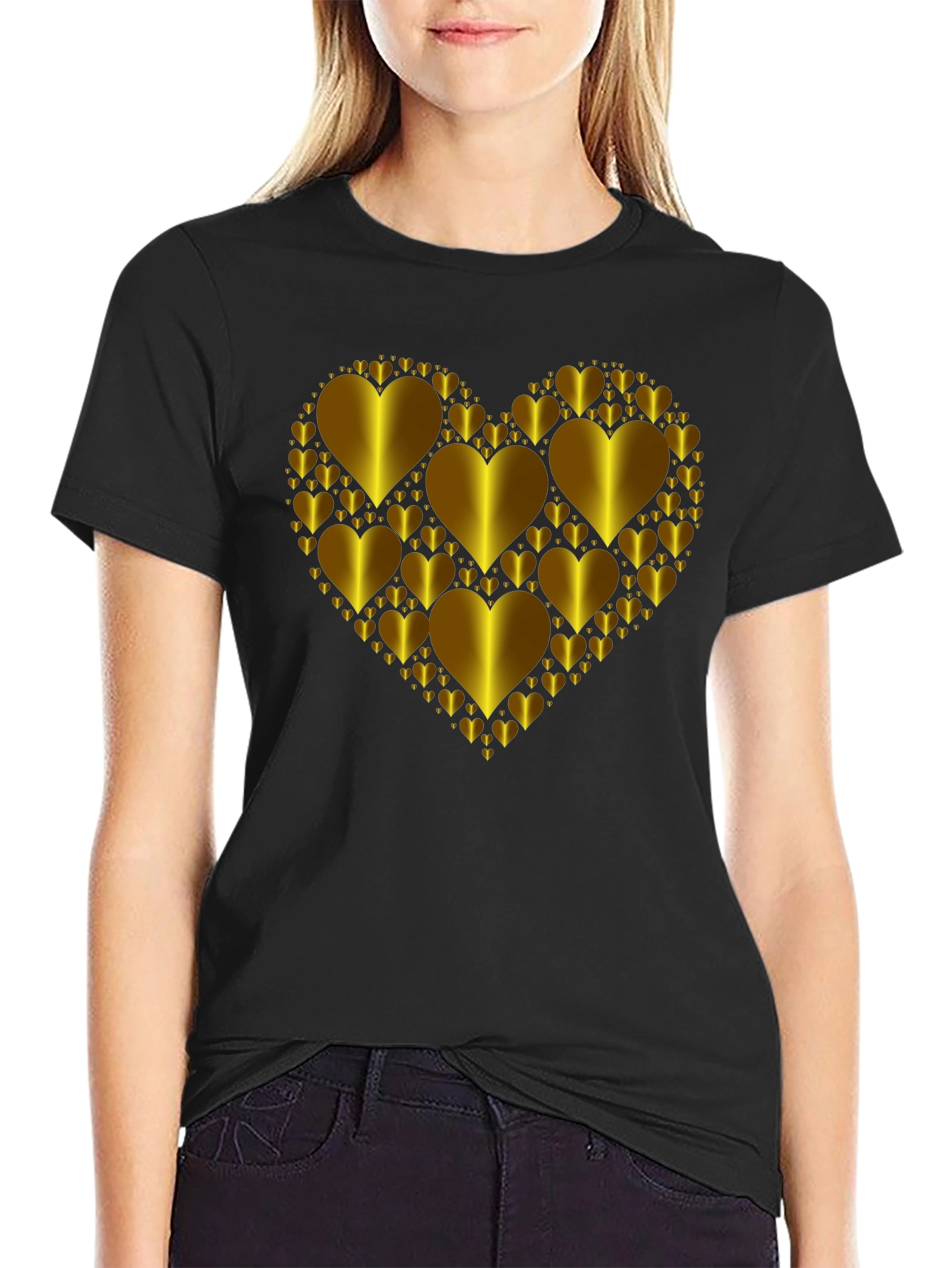 Black Heart of Gold Graphic Tee - Modern Fit view 2