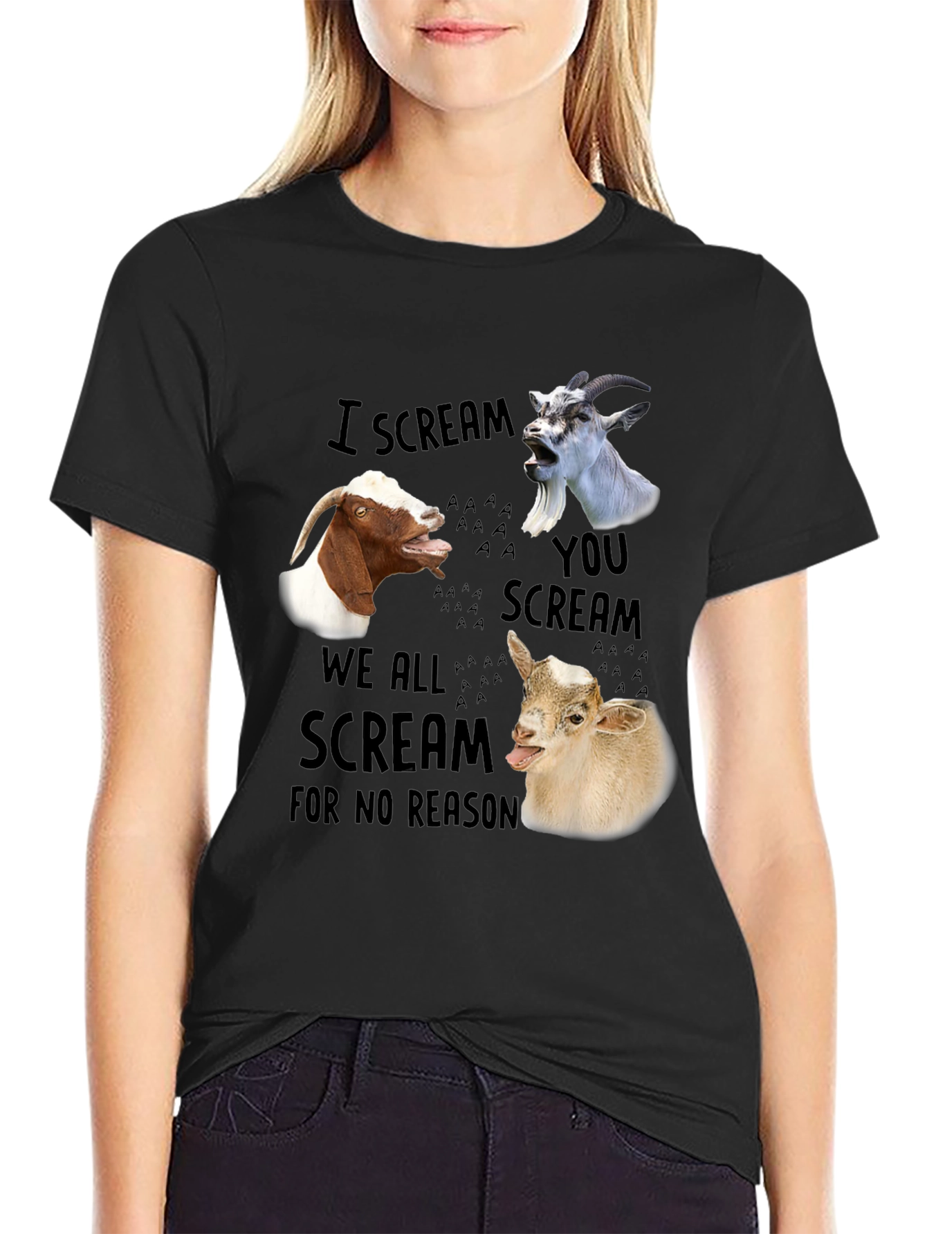 Black Goat Scream T-Shirt view 2