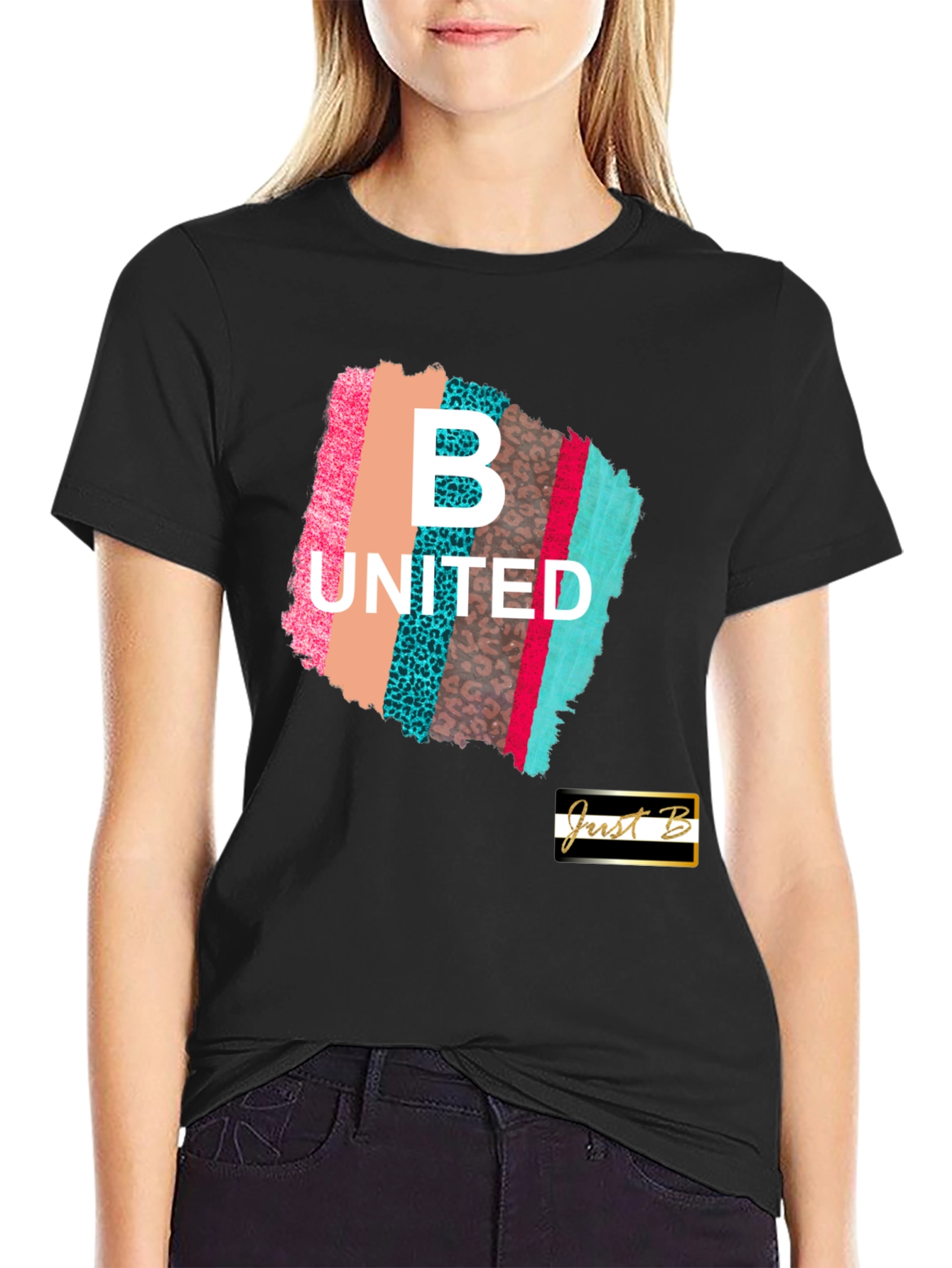 Black B United Graphic T-Shirt - Men's Short Sleeve Crew Neck view 2