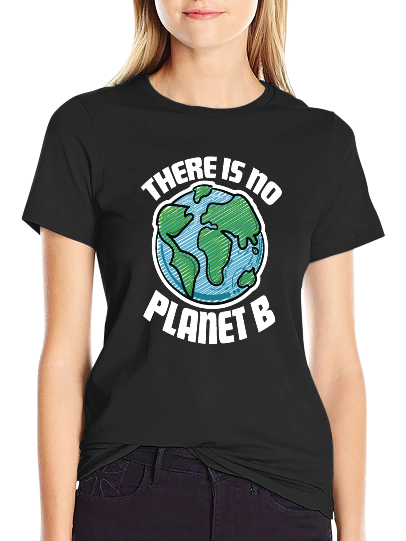 Black No Planet B T-Shirt - Save the Earth! view 2
