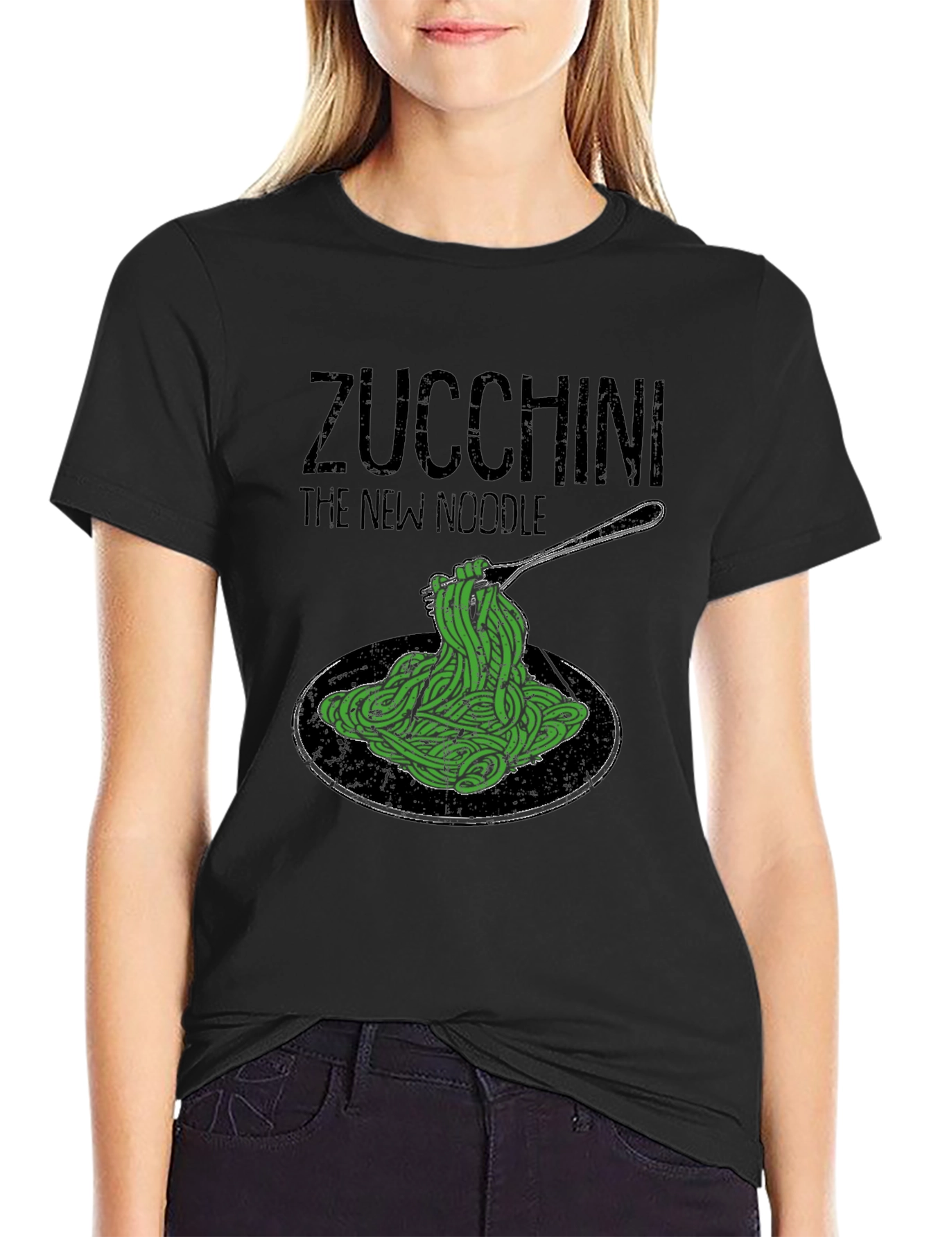 Zucchini The New Noodle Graphic Tee -  Healthy Eating Shirt - 2