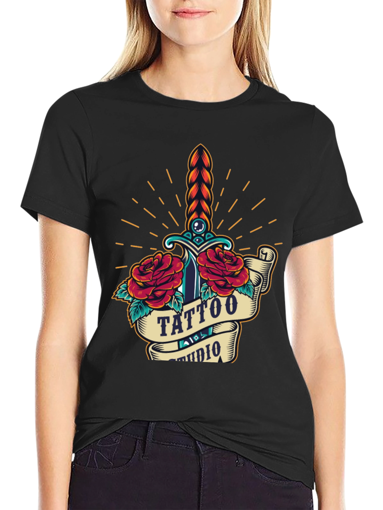 Tattoo Studio Graphic Tee - Unique Design, Casual Wear - 2
