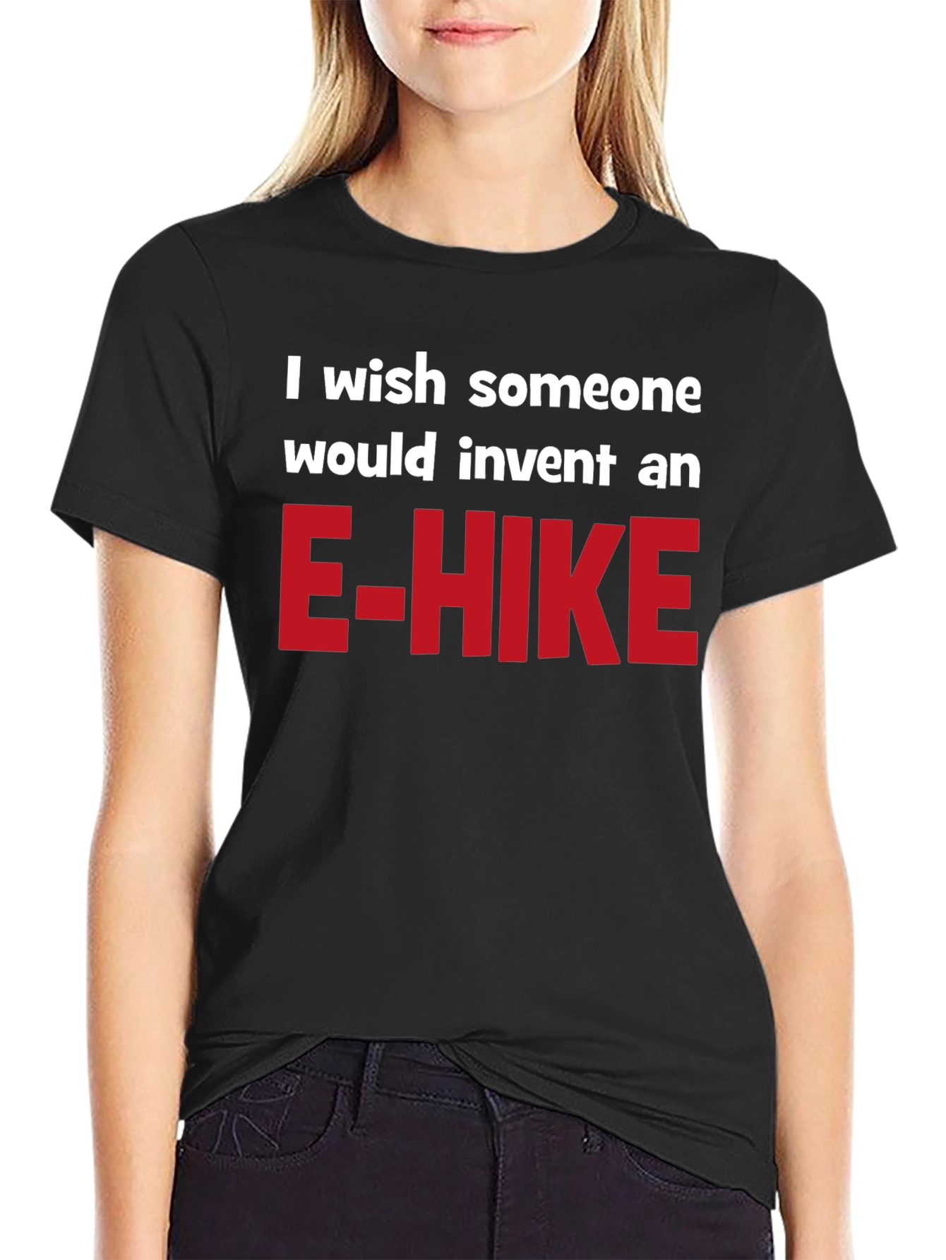 Black E-Hike Wish Graphic T-Shirt view 2
