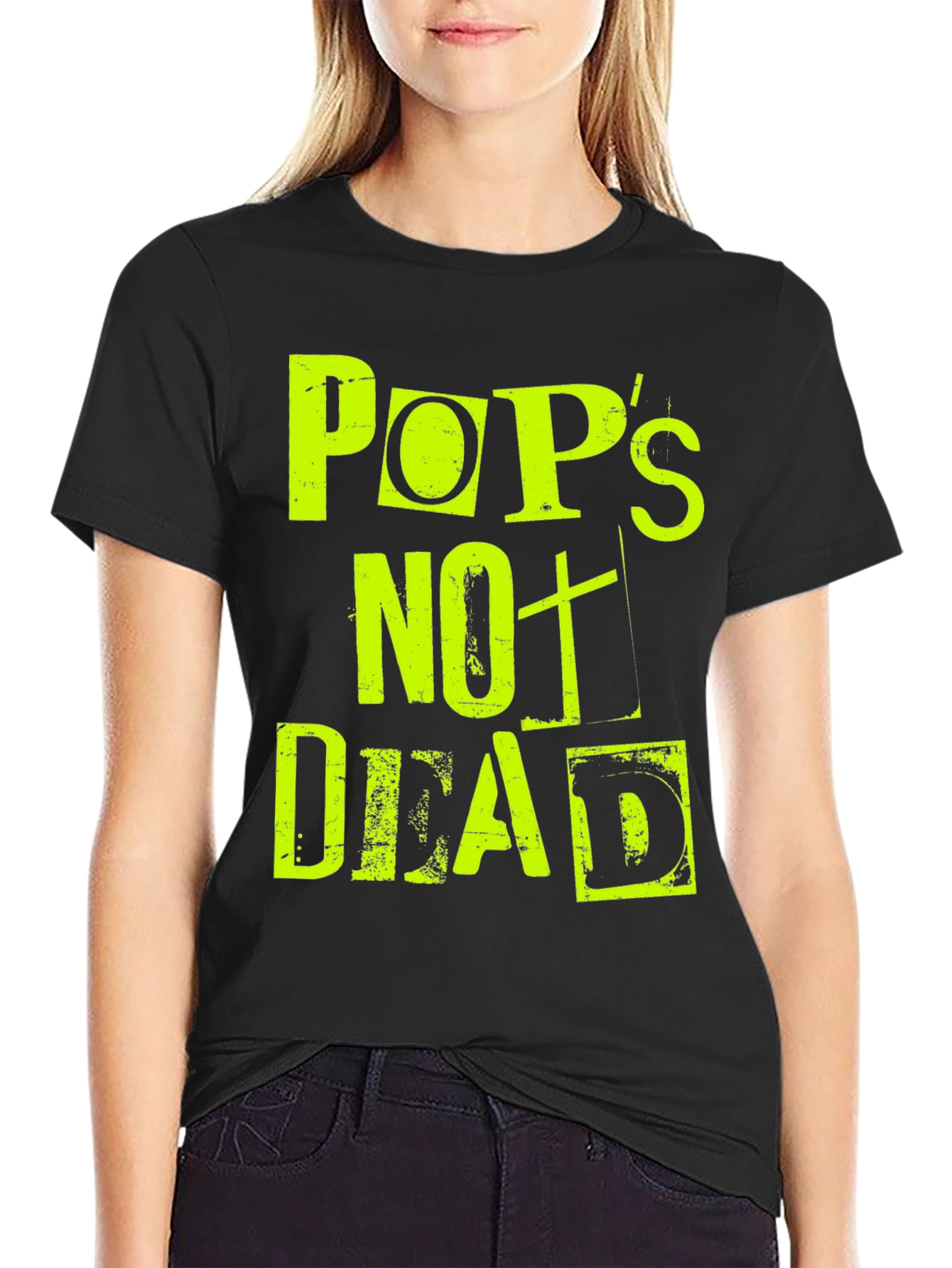 Black Pops Not Dead Graphic Print Tee view 2