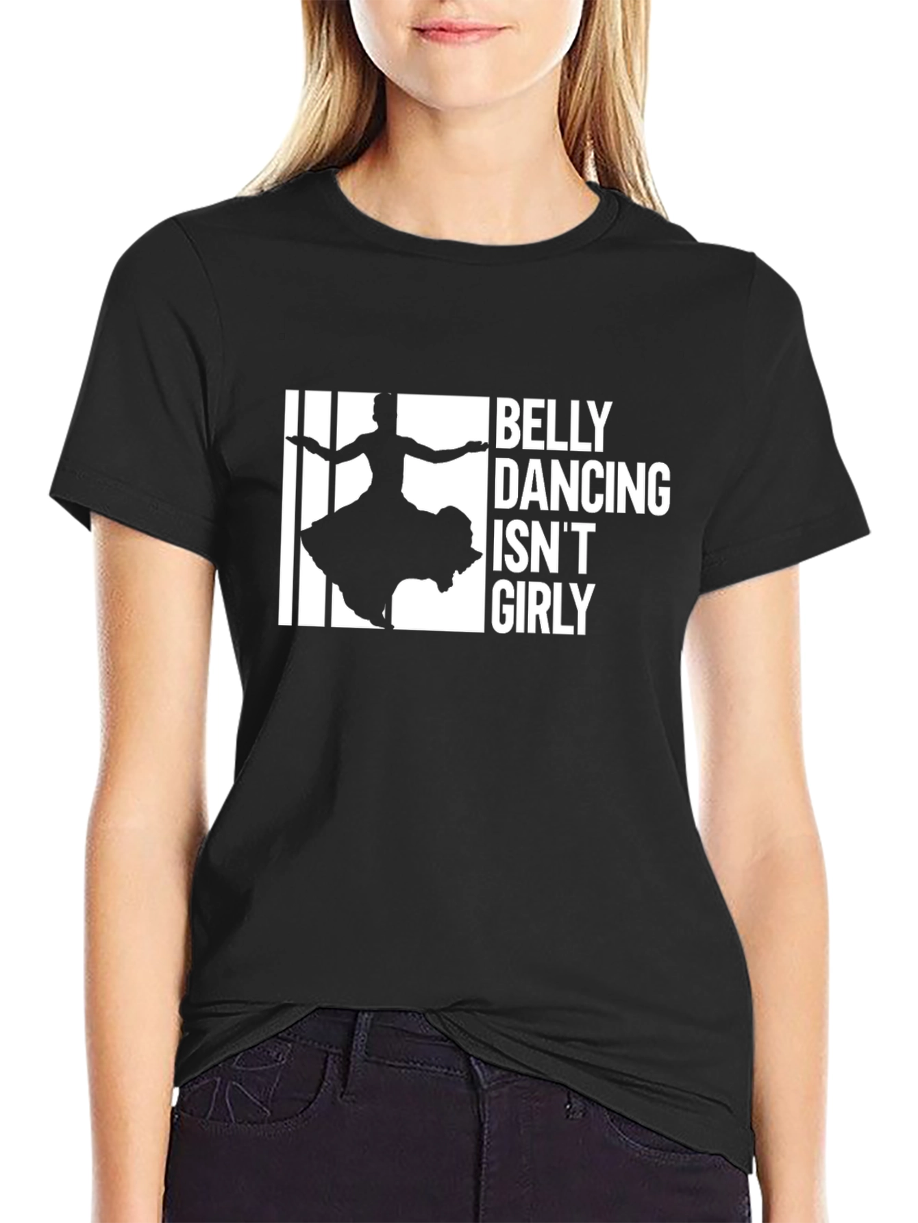 Black Belly Dancing Isn't Girly Graphic Tee view 2