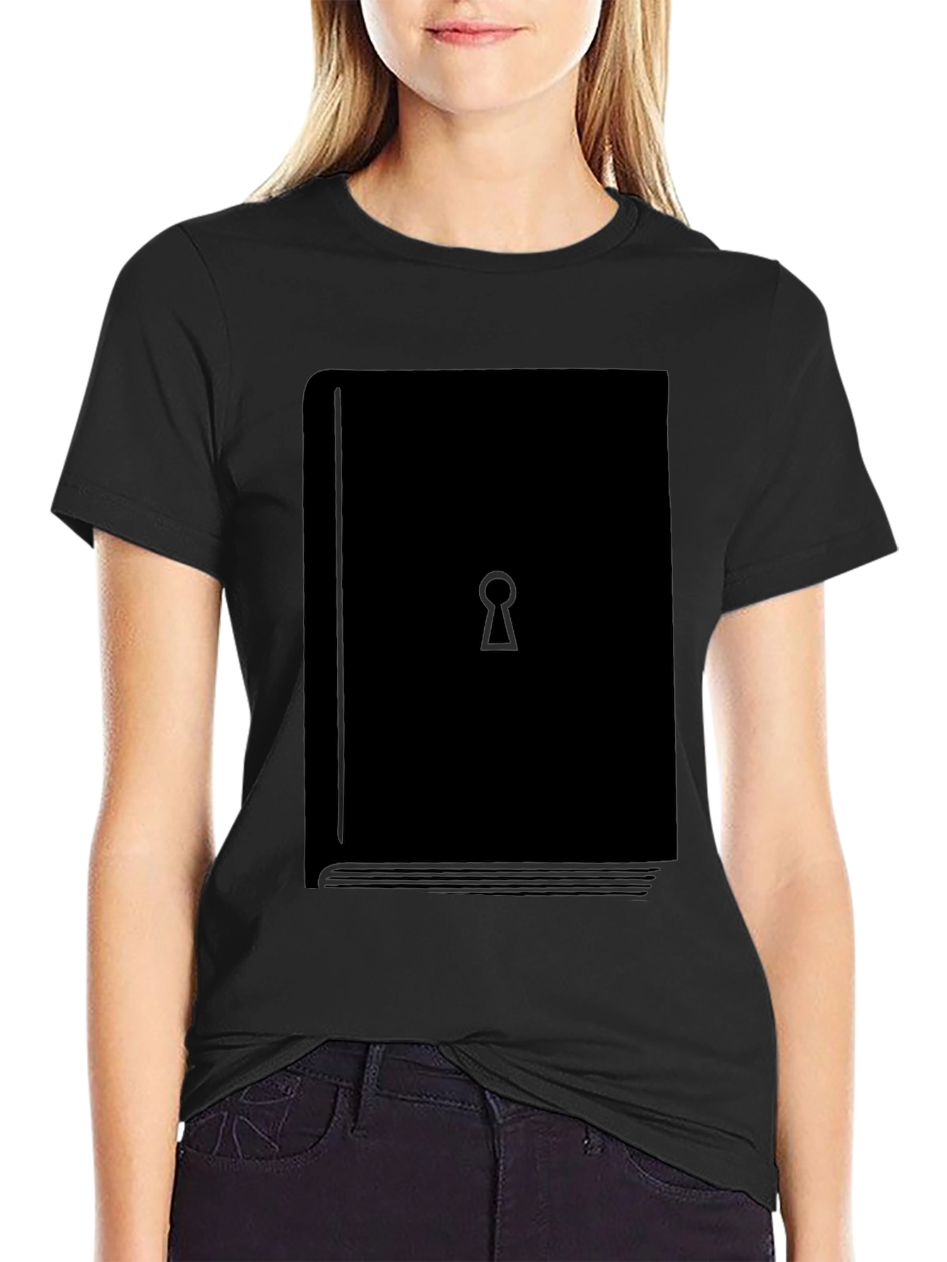 Black Mystery Book T-Shirt - Unlock Your Style! view 2